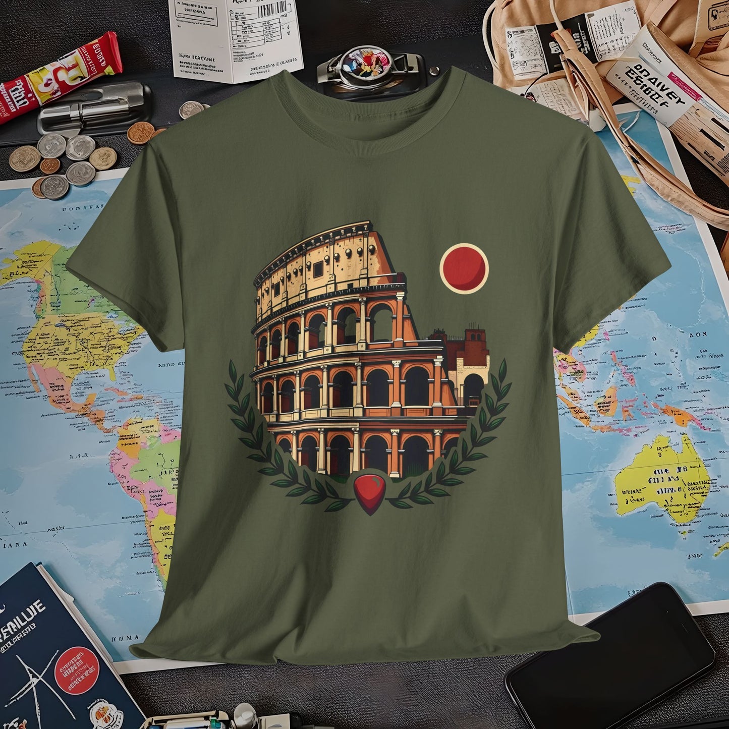 Roman Heritage Air Travel T-Shirts | Jetsetter, Airport, and International Flight Tees
