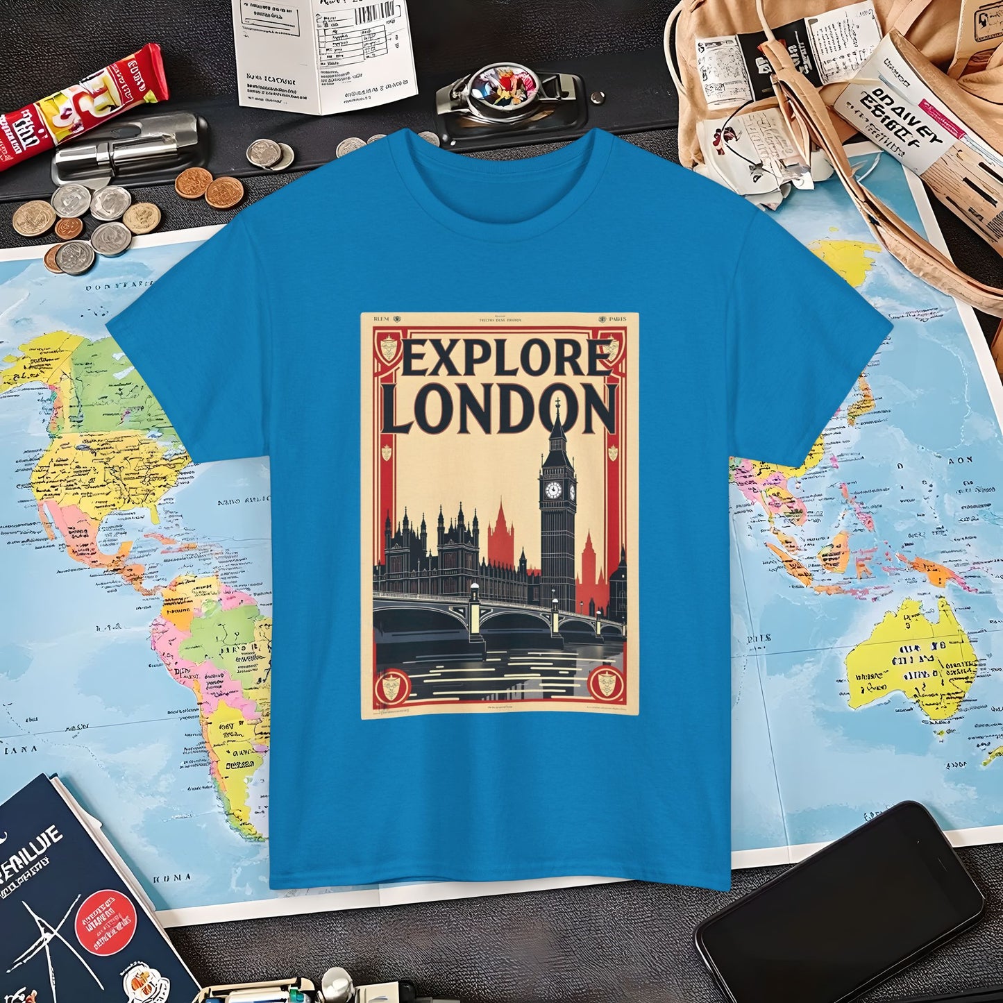 Vintage London Air Travel T-Shirts | Jetsetter, Airport, and International Flight Tees