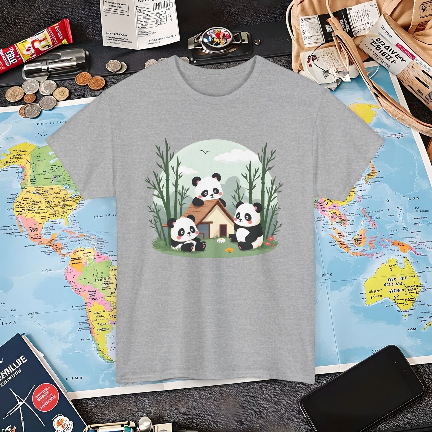 Panda Paradise Air Travel T-Shirts | Jetsetter, Airport, and International Flight Tees