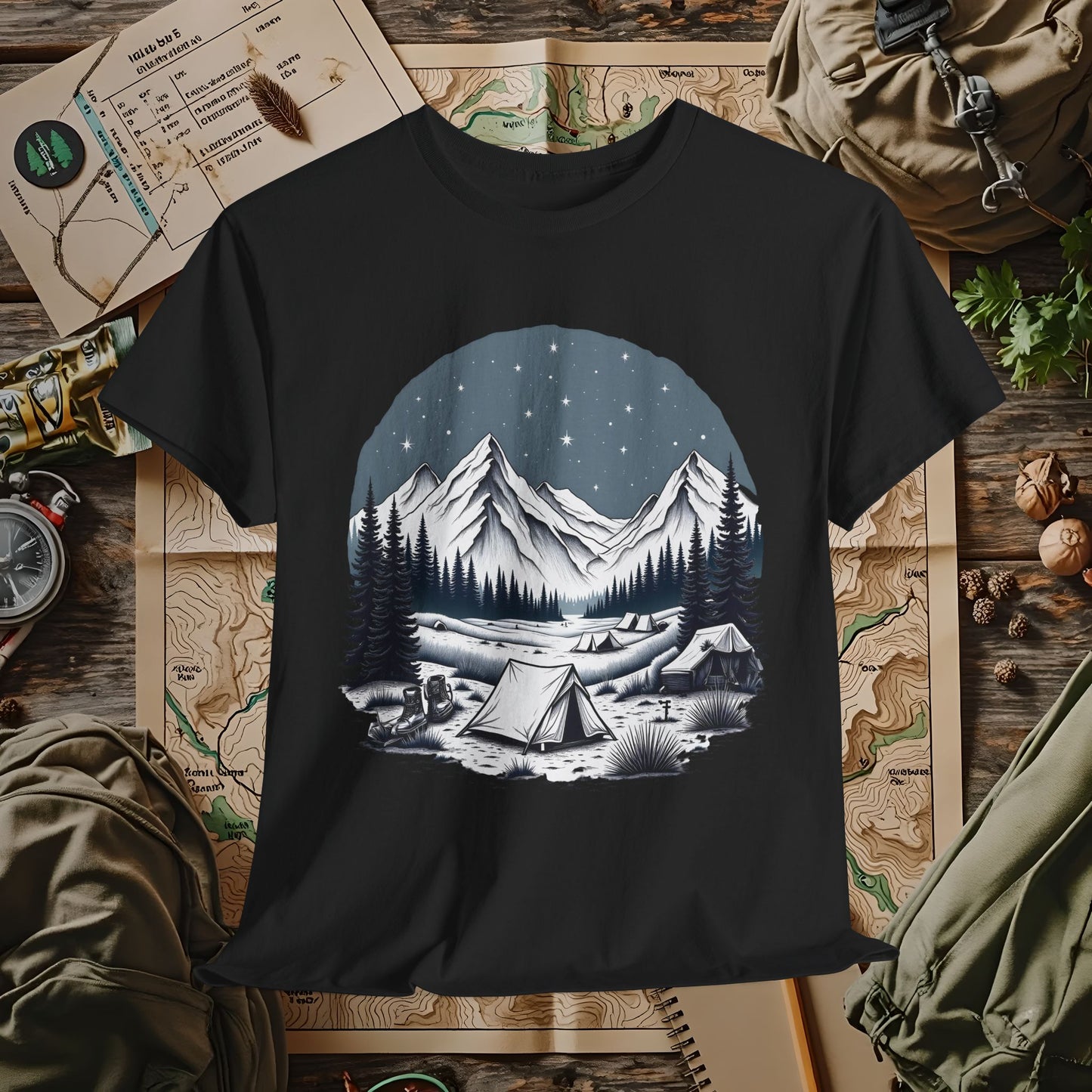 Rustic Outdoor Adventure T-Shirts | Camping, Hiking, Rafting & Kayaking Tees for Nature Lovers