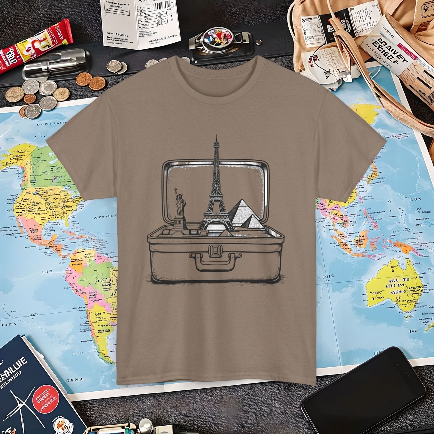 Wanderlust Suitcase Air Travel T-Shirts | Jetsetter, Airport, and International Flight Tees