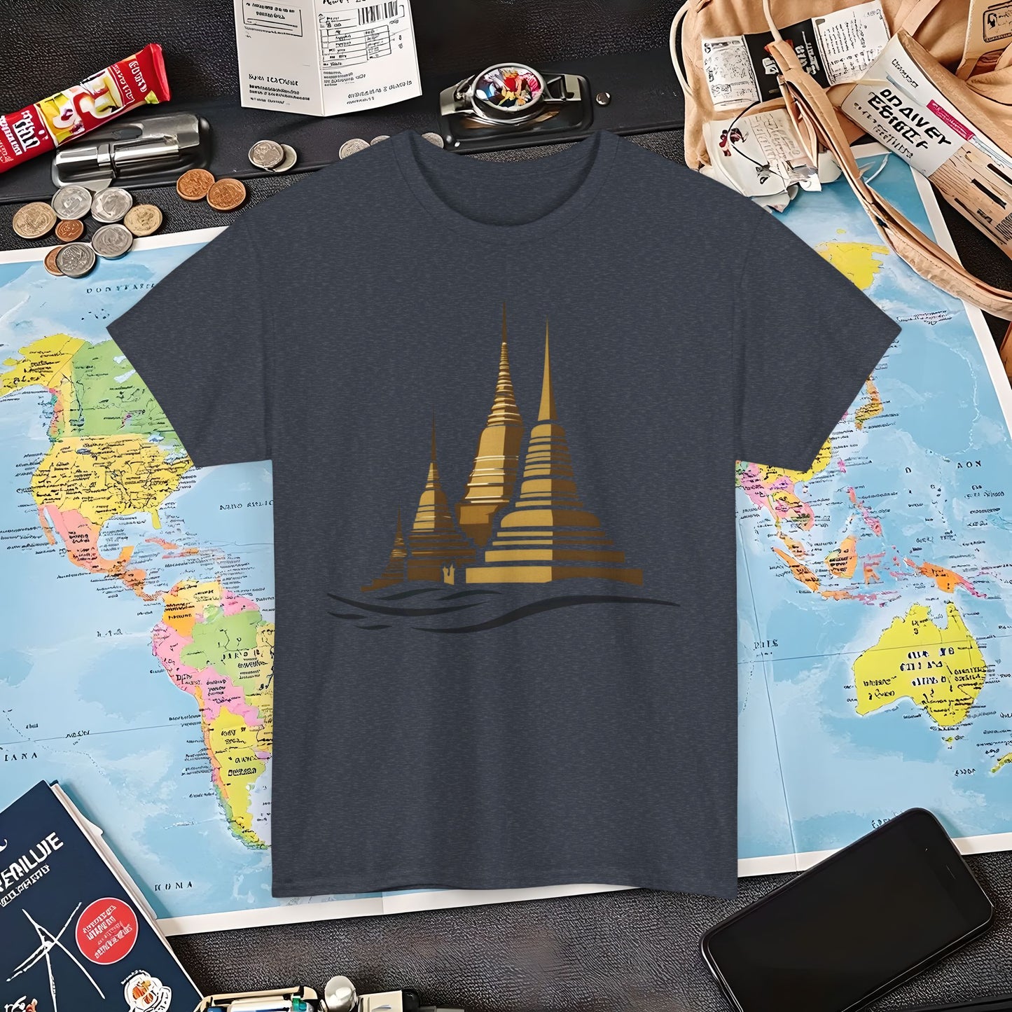 Temple Elegance Air Travel T-Shirts | Jetsetter, Airport, and International Flight Tees