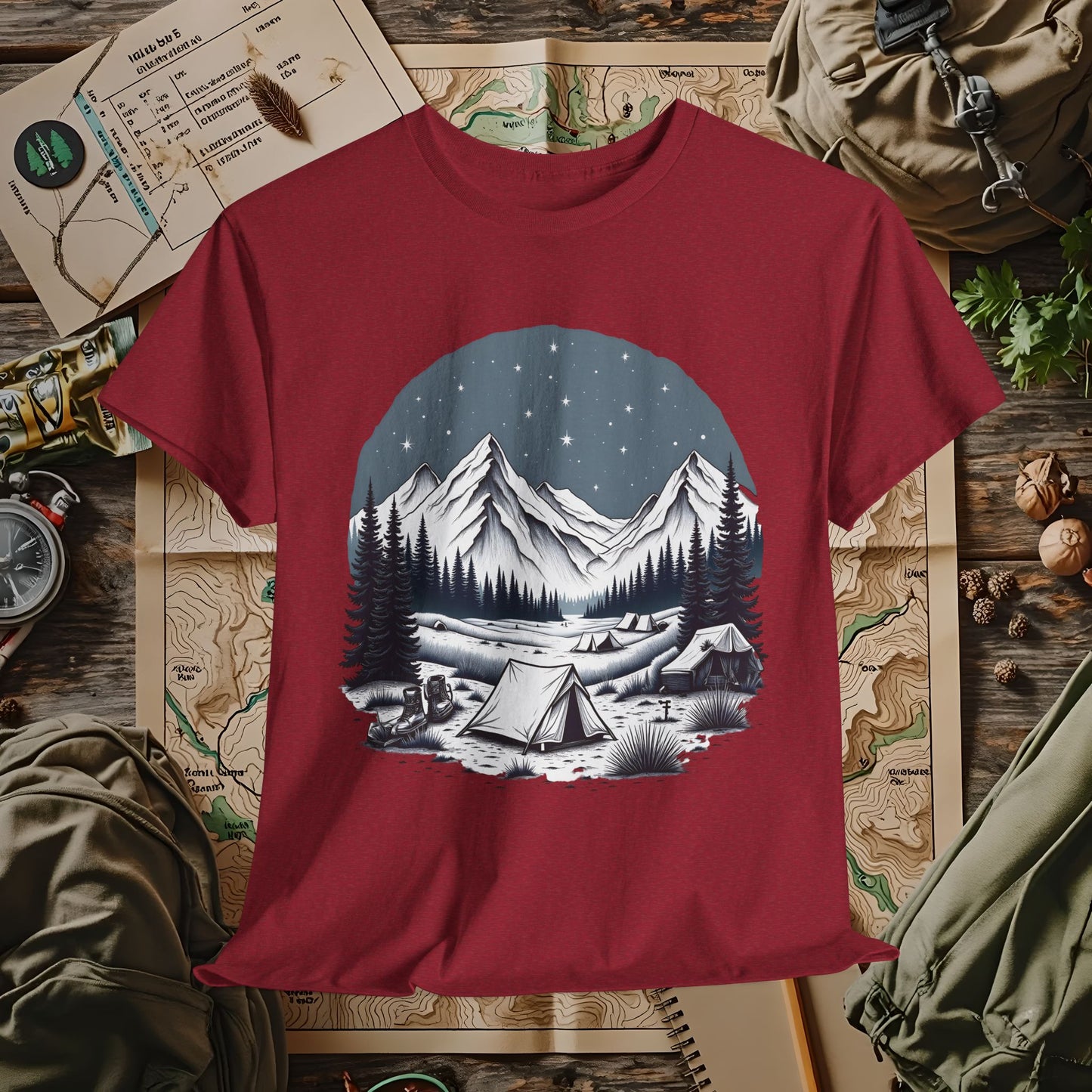 Rustic Outdoor Adventure T-Shirts | Camping, Hiking, Rafting & Kayaking Tees for Nature Lovers