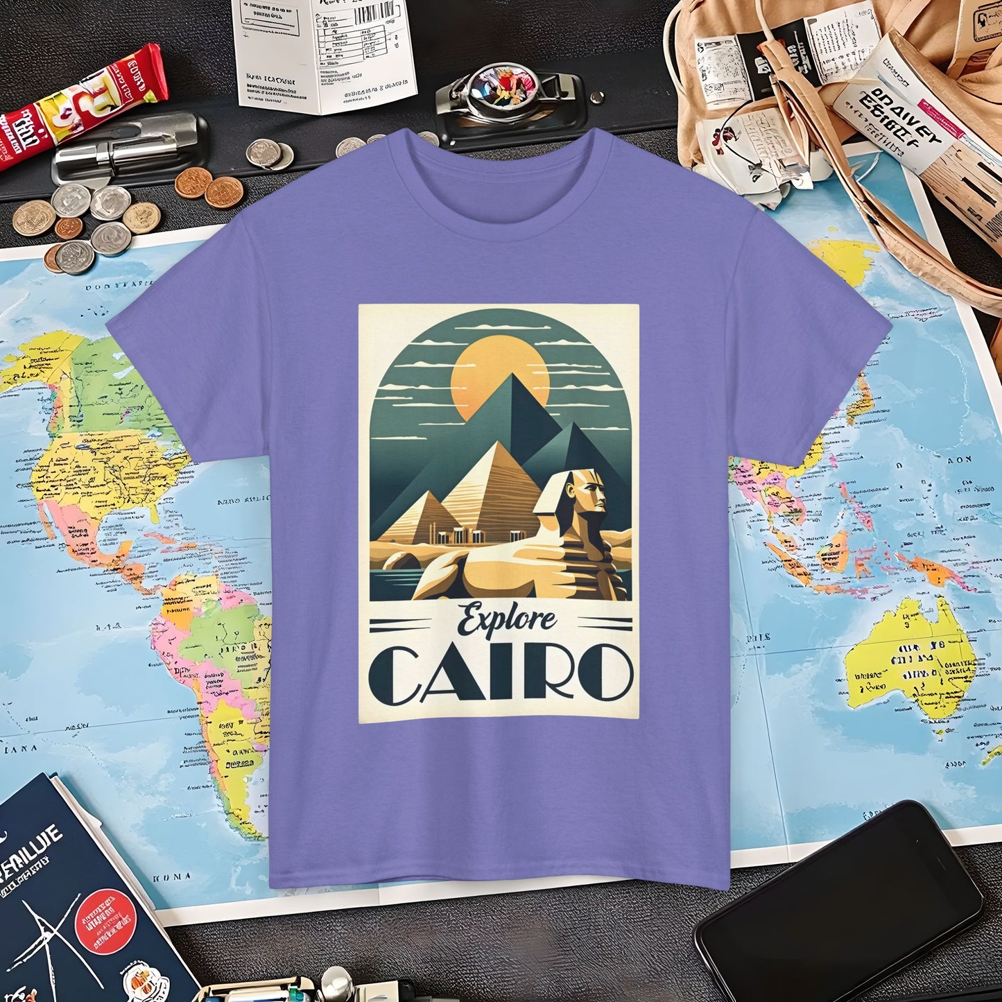 Cairo Elegance Air Travel T-Shirts | Jetsetter, Airport, and International Flight Tees