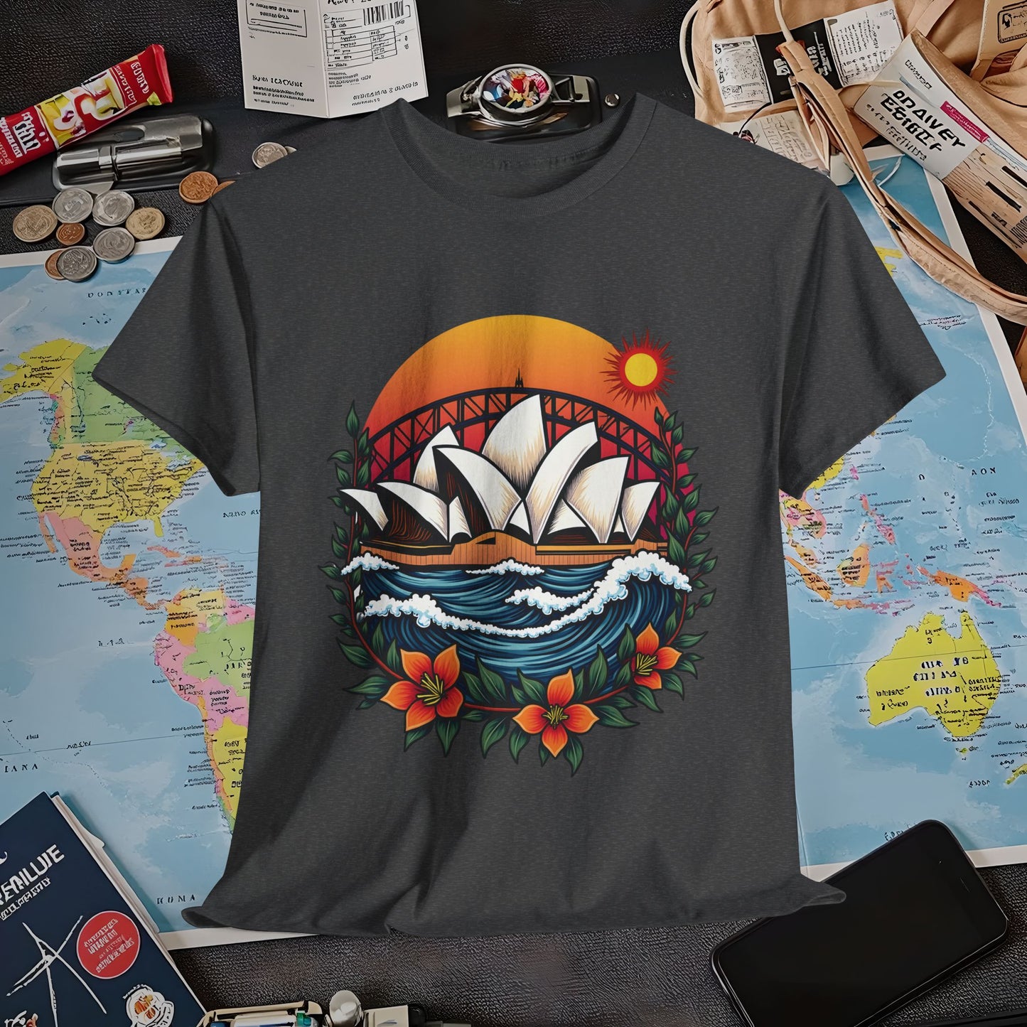 Sydney Vibes Air Travel T-Shirts | Jetsetter, Airport, and International Flight Tees