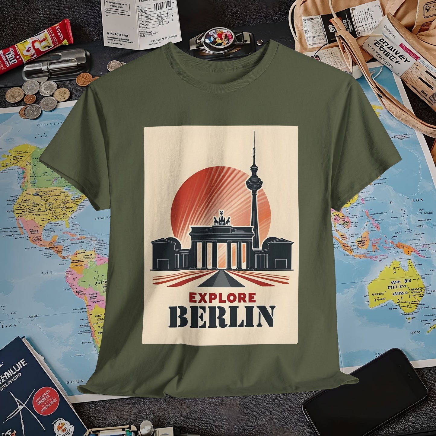 Berlin Deco Air Travel T-Shirts | Jetsetter, Airport, and International Flight Tees