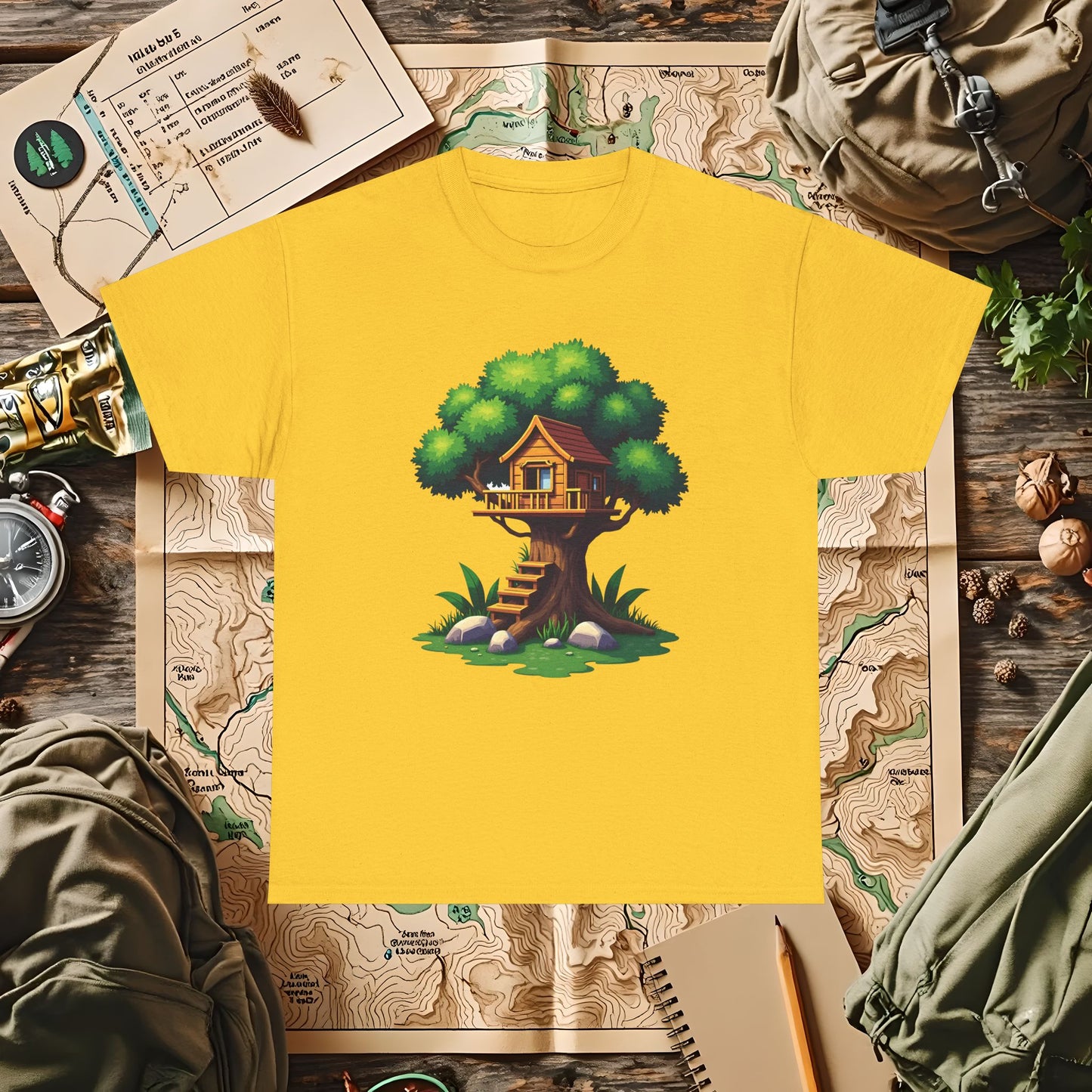 Pixel Treehouse Outdoor Adventure T-Shirts | Camping, Hiking, Rafting & Kayaking Tees for Nature Lovers
