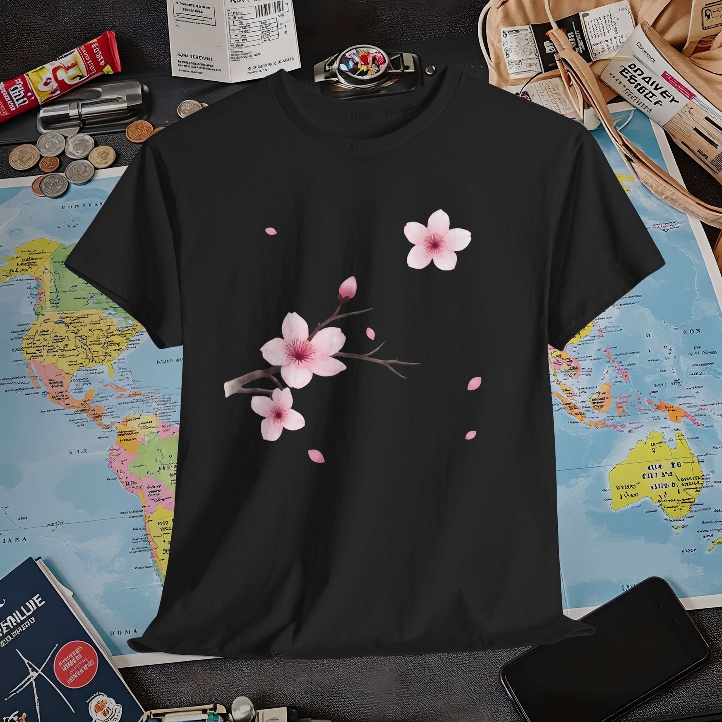 Cherry Blossom Air Travel T-Shirts | Jetsetter, Airport, and International Flight Tees