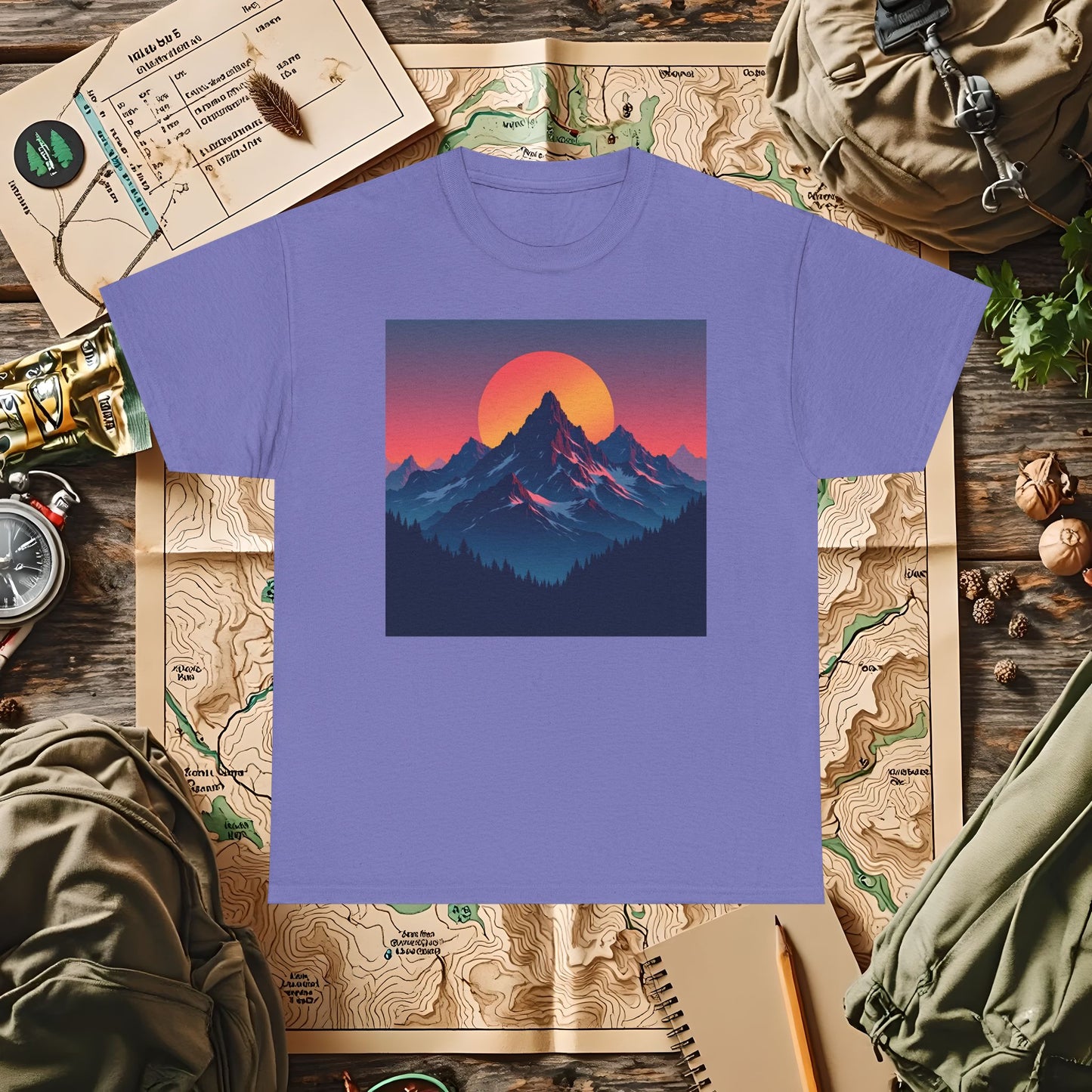 Mountain Glow Outdoor Adventure T-Shirts | Camping, Hiking, Rafting & Kayaking Tees for Nature Lovers