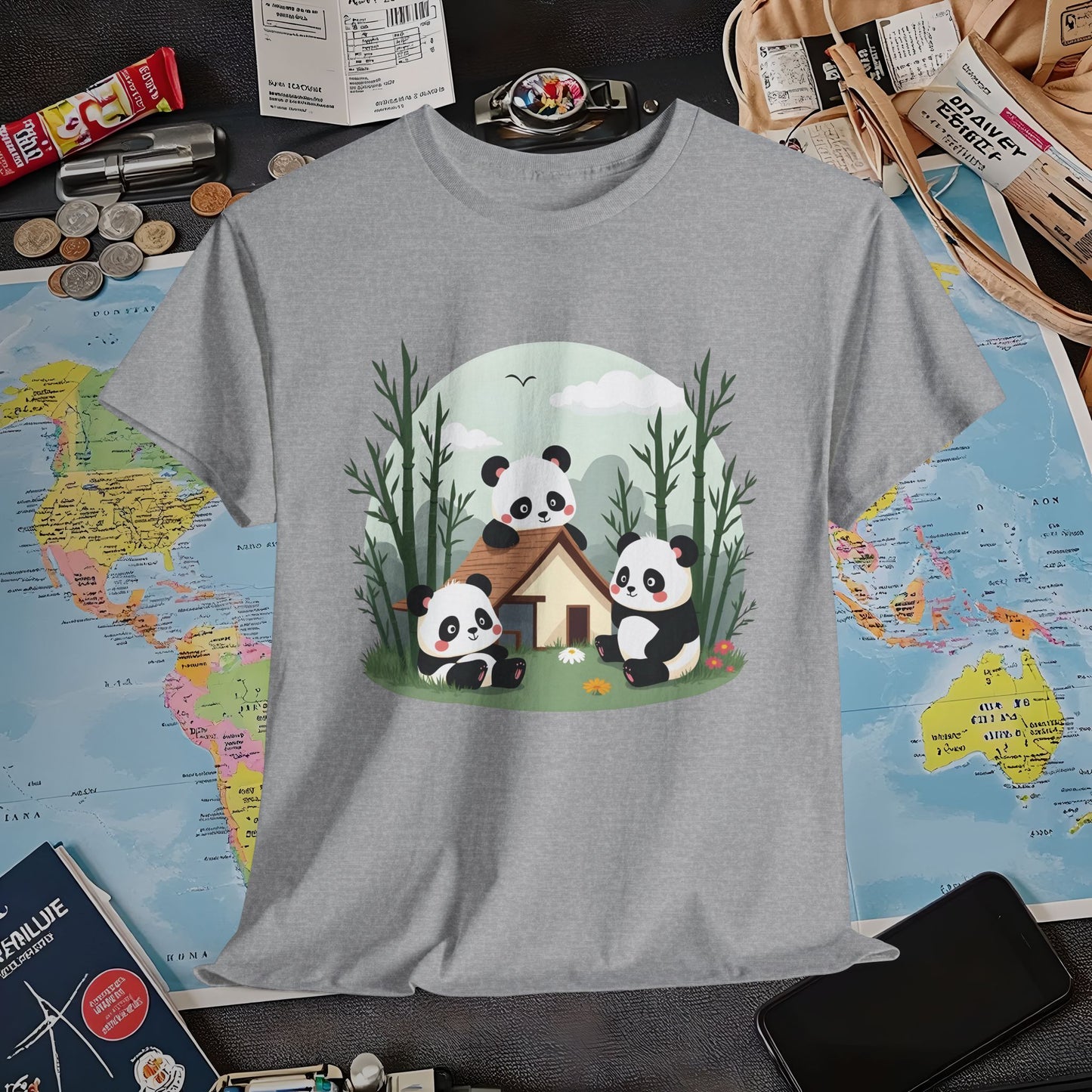 Panda Paradise Air Travel T-Shirts | Jetsetter, Airport, and International Flight Tees
