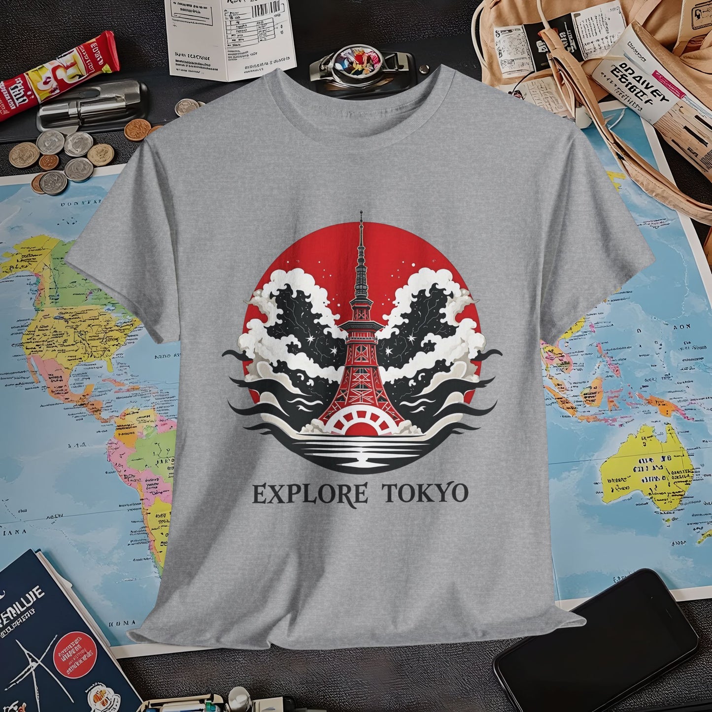 Tokyo Art Deco Air Travel T-Shirts | Jetsetter, Airport, and International Flight Tees