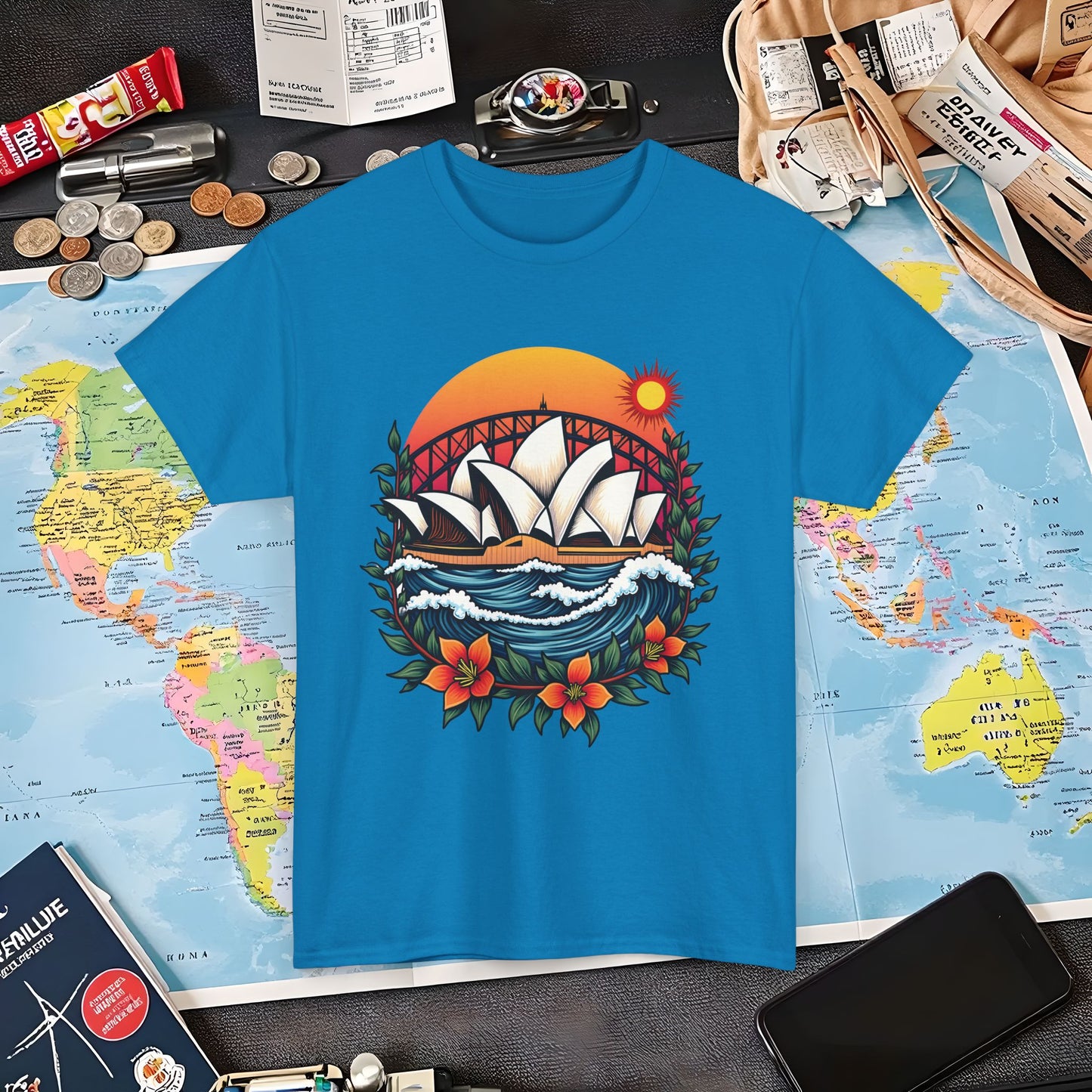 Sydney Vibes Air Travel T-Shirts | Jetsetter, Airport, and International Flight Tees