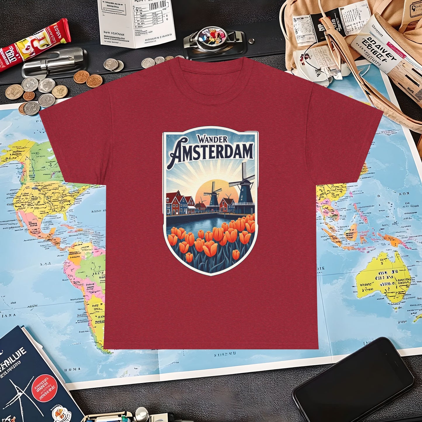 Amsterdam Vintage Air Travel T-Shirts | Jetsetter, Airport, and International Flight Tees