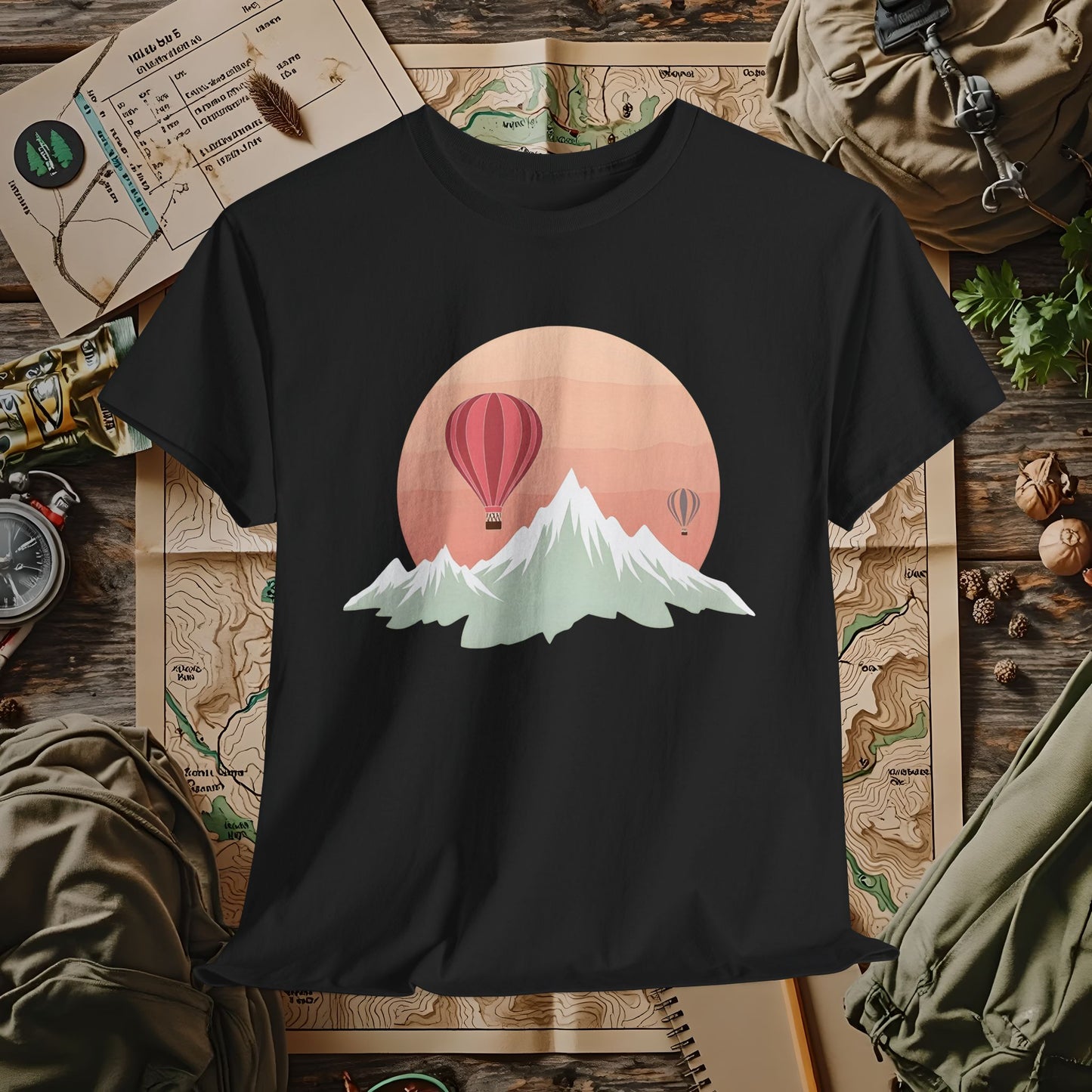 Retro Heights Outdoor Adventure T-Shirts | Camping, Hiking, Rafting & Kayaking Tees for Nature Lovers