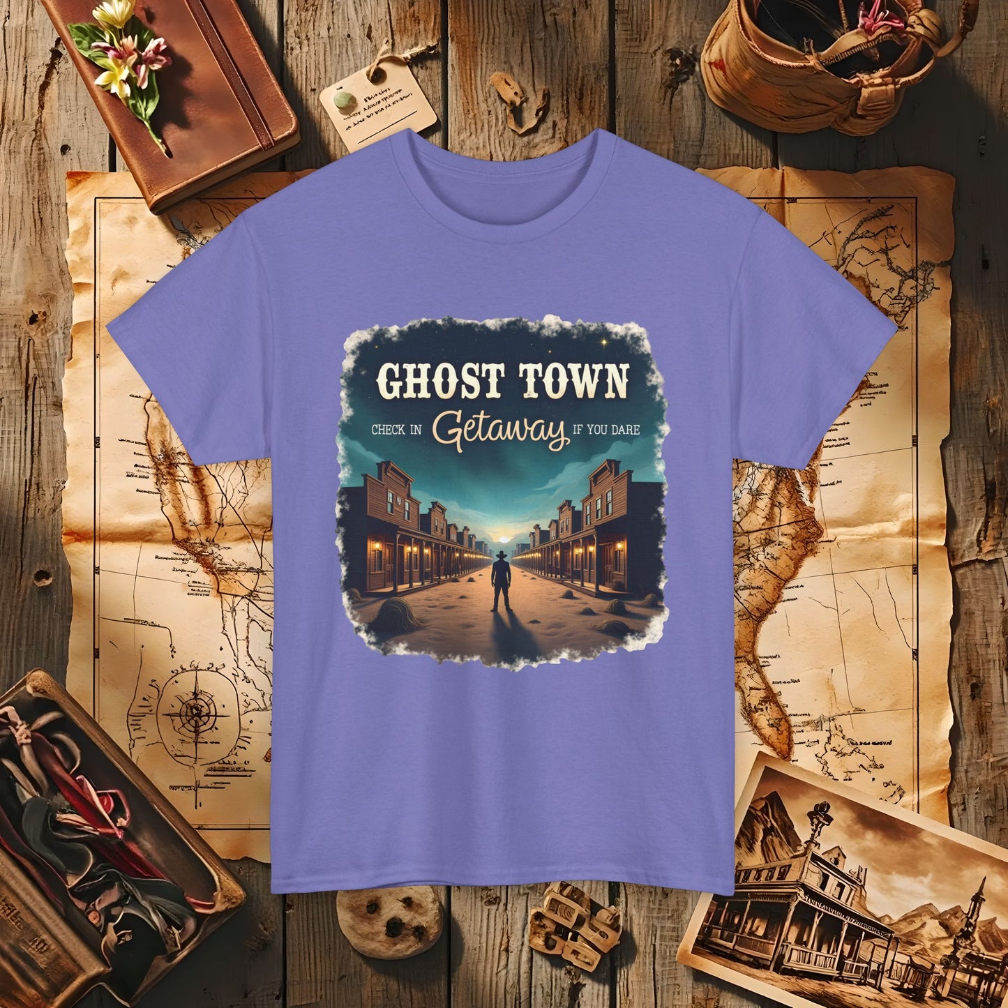 Ghost Town Getaway Western Travel T-Shirts | Desert, Ghost Town, and Cowboy-Inspired Adventure Tees