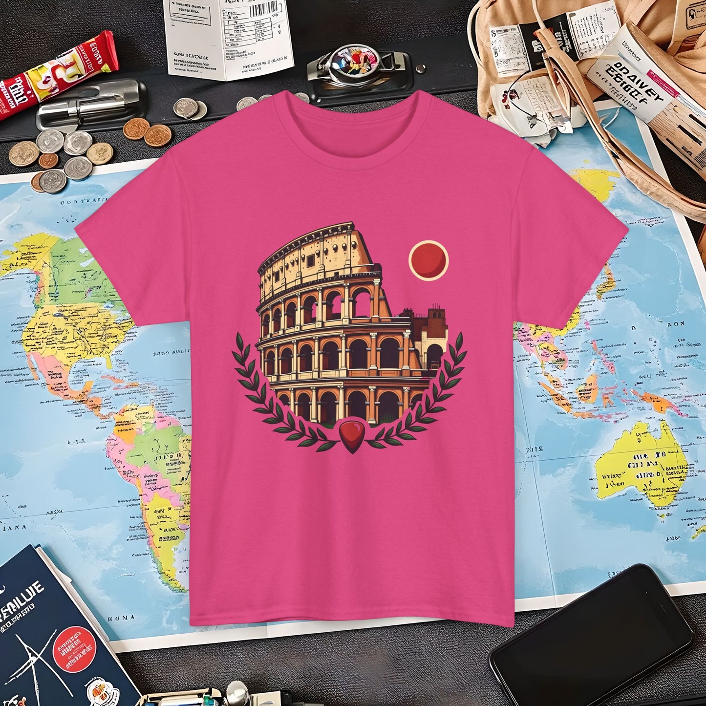Roman Heritage Air Travel T-Shirts | Jetsetter, Airport, and International Flight Tees