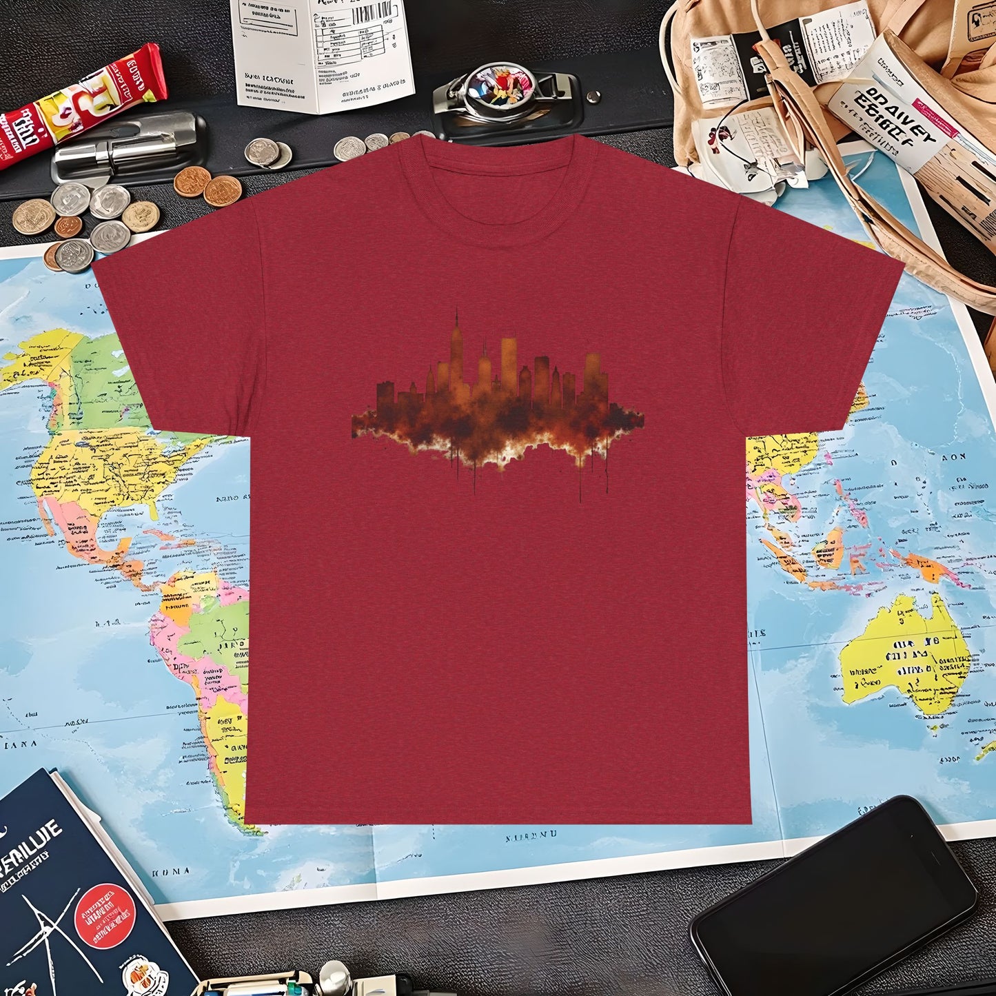 Rusty Skyline Air Travel T-Shirts | Jetsetter, Airport, and International Flight Tees