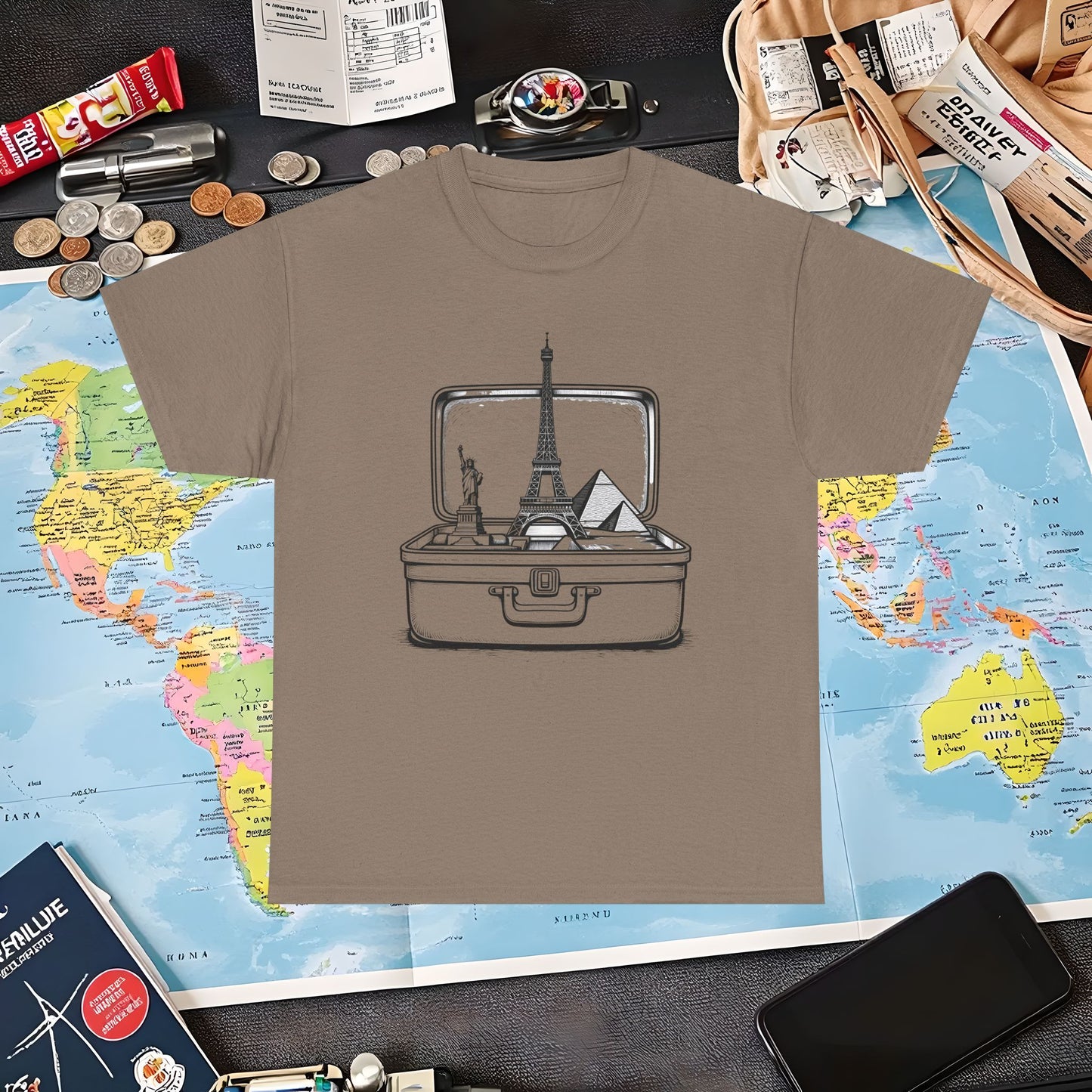 Wanderlust Suitcase Air Travel T-Shirts | Jetsetter, Airport, and International Flight Tees