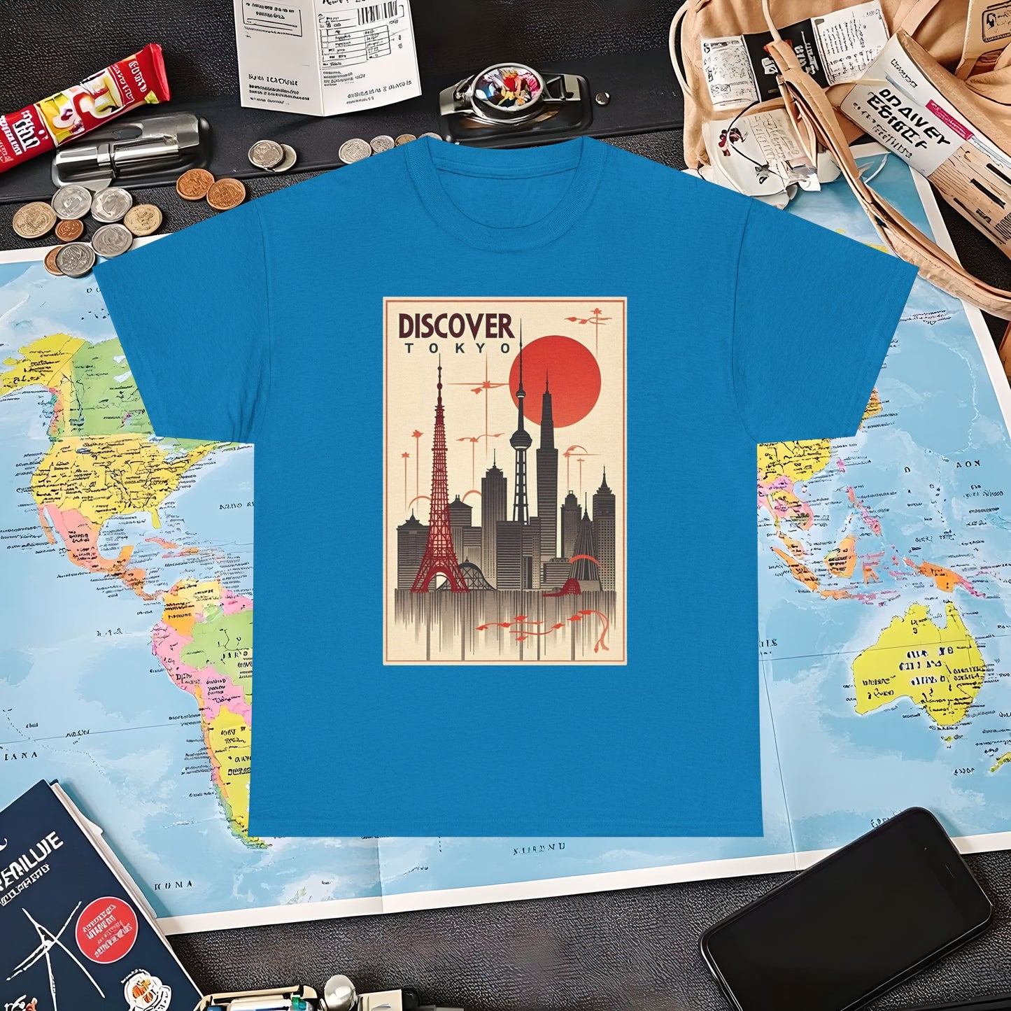 Tokyo Art Deco Air Travel T-Shirts | Jetsetter, Airport, and International Flight Tees