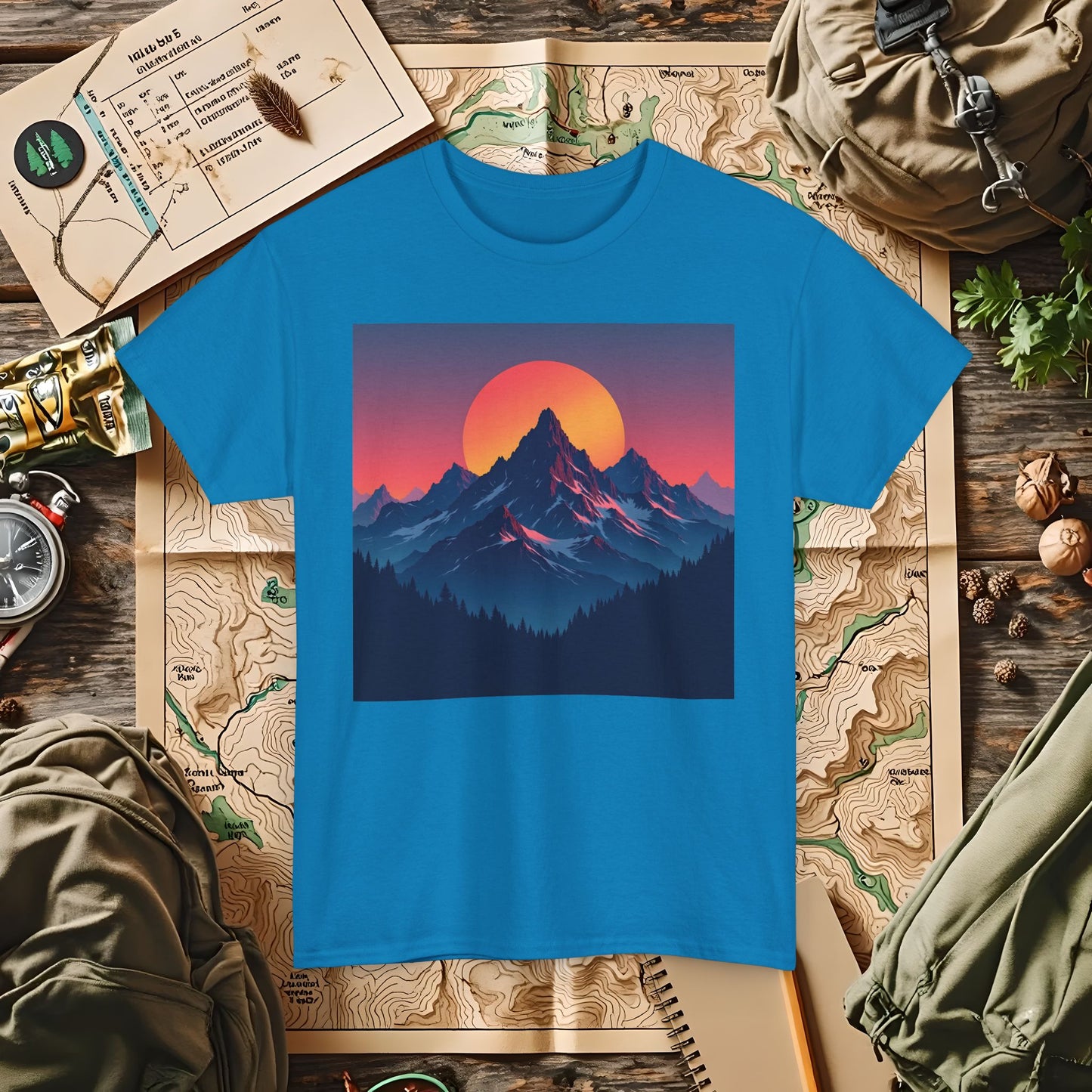 Mountain Glow Outdoor Adventure T-Shirts | Camping, Hiking, Rafting & Kayaking Tees for Nature Lovers