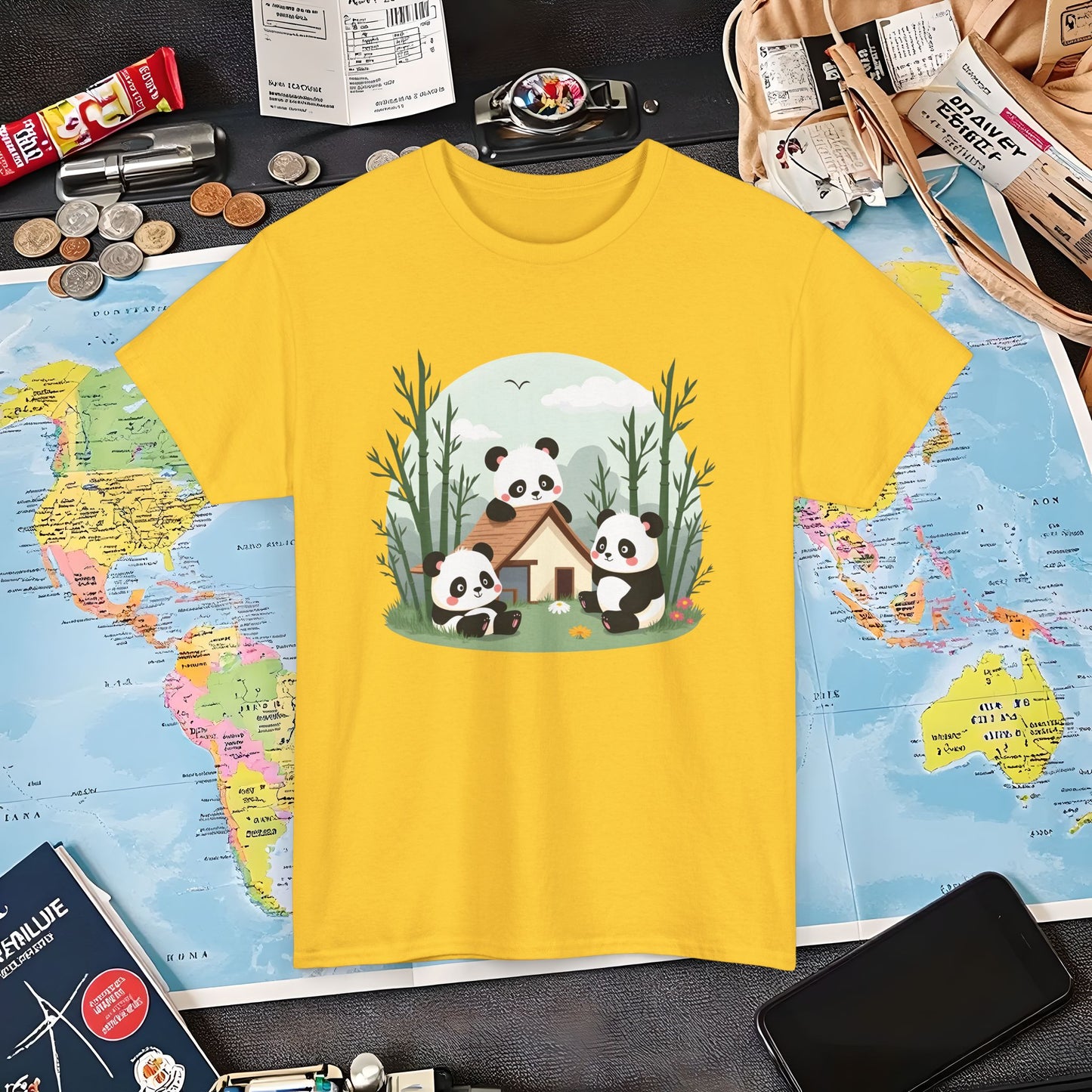 Panda Paradise Air Travel T-Shirts | Jetsetter, Airport, and International Flight Tees