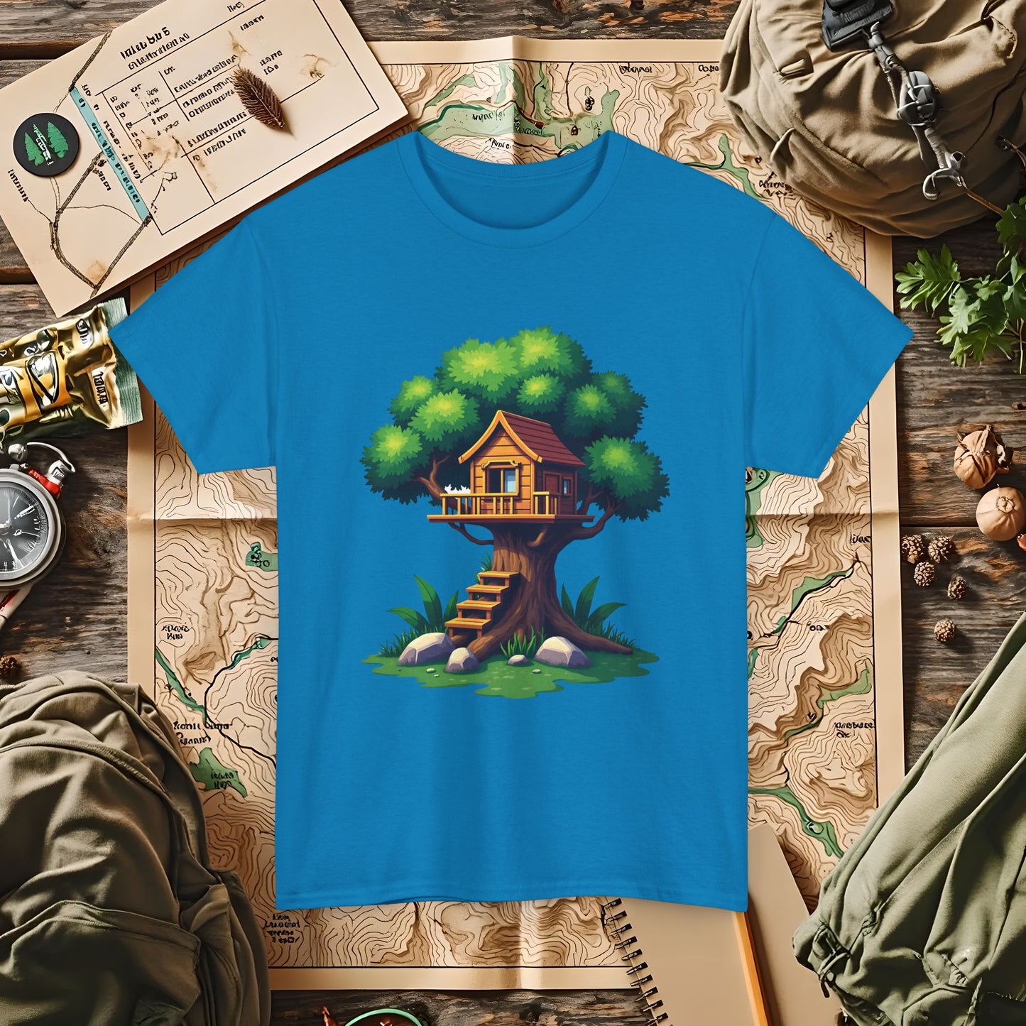Pixel Treehouse Outdoor Adventure T-Shirts | Camping, Hiking, Rafting & Kayaking Tees for Nature Lovers
