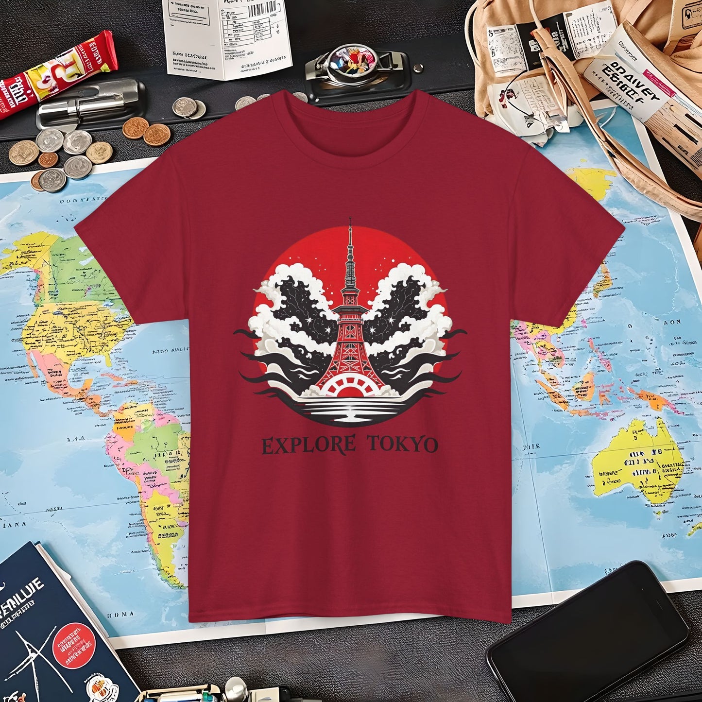 Tokyo Art Deco Air Travel T-Shirts | Jetsetter, Airport, and International Flight Tees