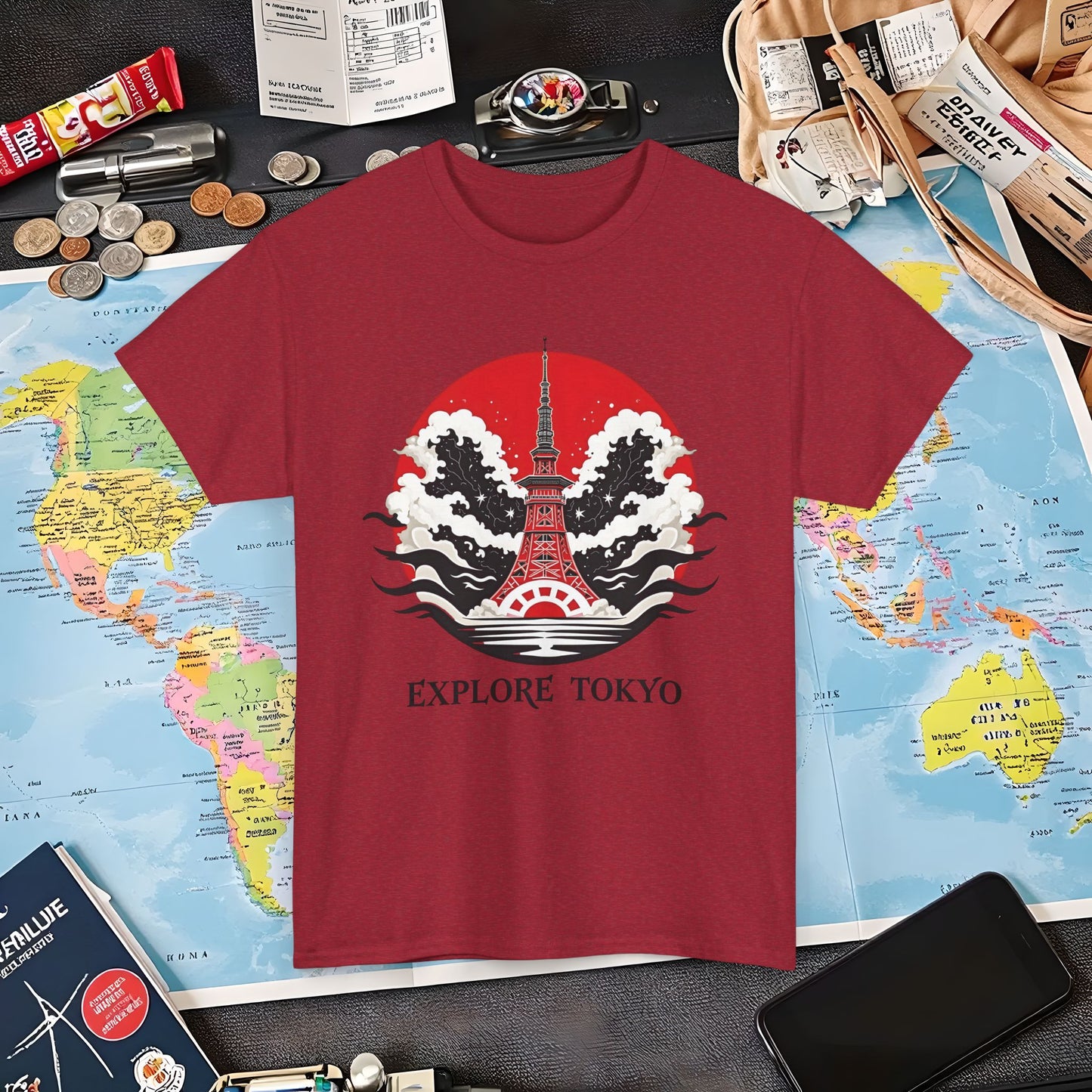 Tokyo Art Deco Air Travel T-Shirts | Jetsetter, Airport, and International Flight Tees