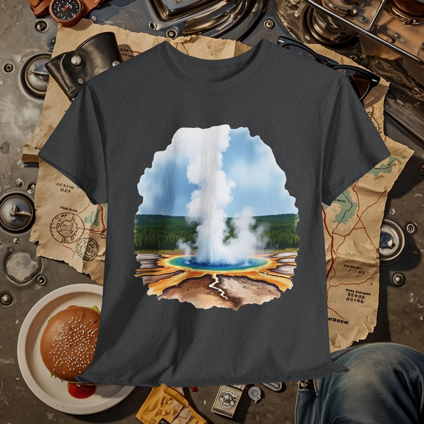 Yellowstone Wonder Road Trip & Vehicle Travel T-Shirts | Car, RV, and Motorcycle Adventure Tees