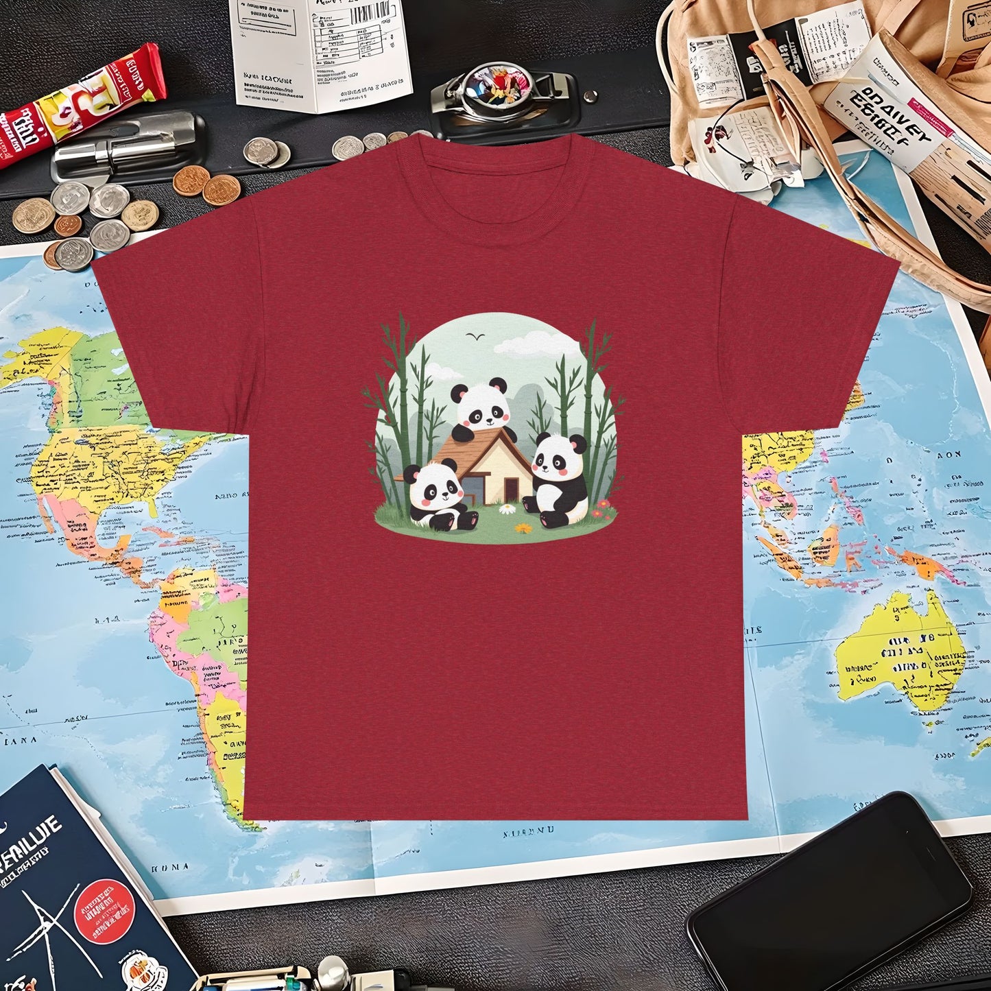 Panda Paradise Air Travel T-Shirts | Jetsetter, Airport, and International Flight Tees