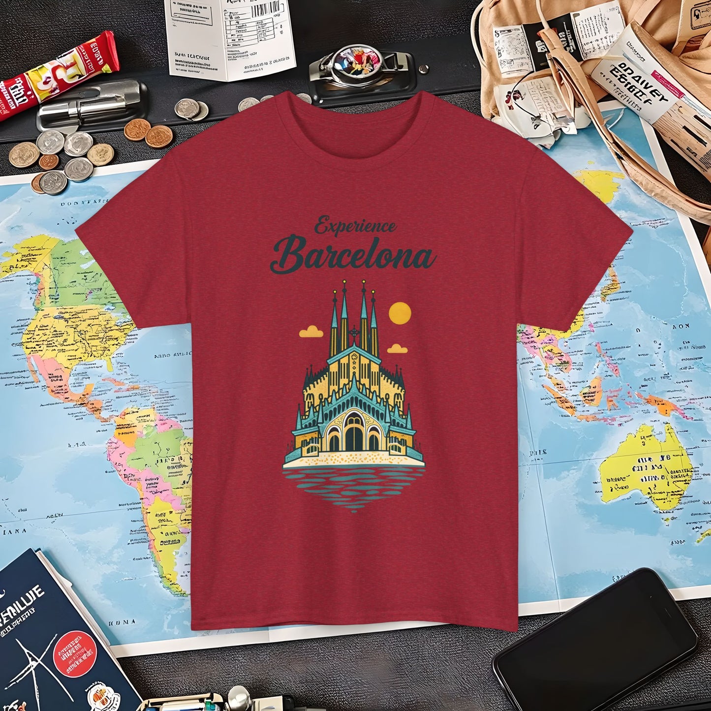 Barcelona Beauty Air Travel T-Shirts | Jetsetter, Airport, and International Flight Tees