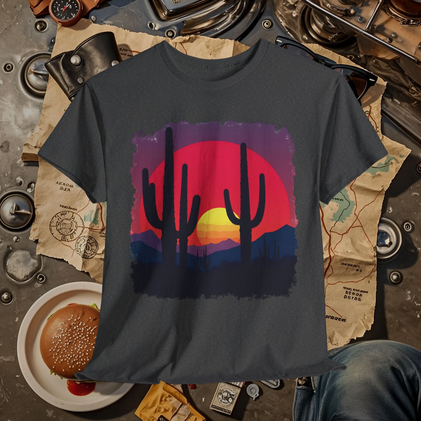 Desert Mirage Road Trip & Vehicle Travel T-Shirts | Car, RV, and Motorcycle Adventure Tees