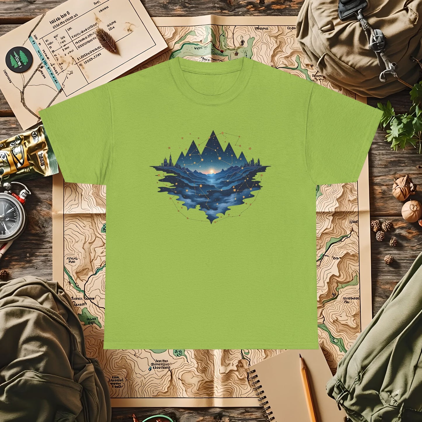 Celestial Landscapes Outdoor Adventure T-Shirts | Camping, Hiking, Rafting & Kayaking Tees for Nature Lovers