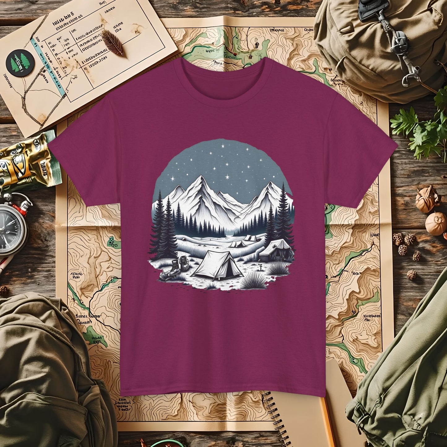 Rustic Outdoor Adventure T-Shirts | Camping, Hiking, Rafting & Kayaking Tees for Nature Lovers