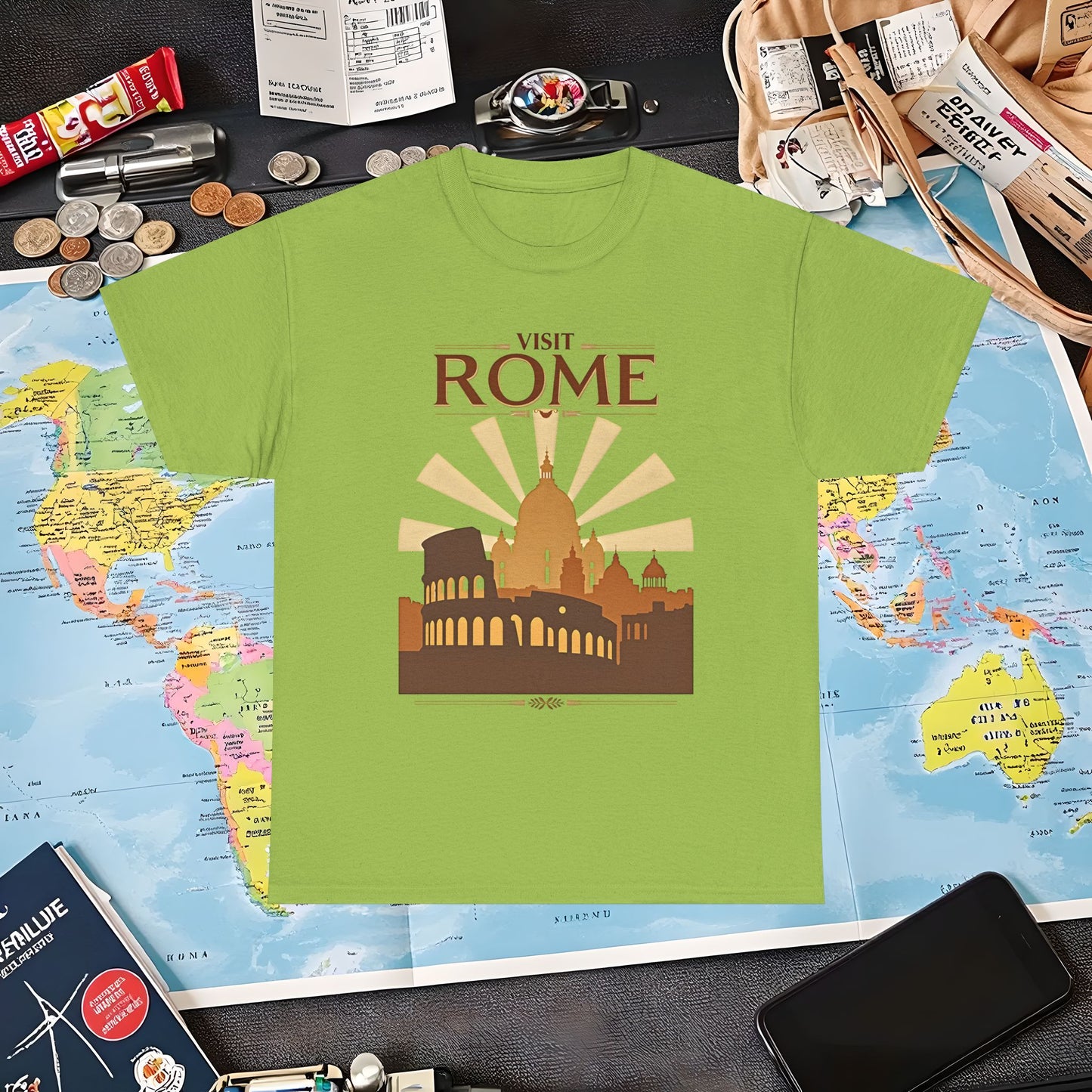 Rome Vintage Air Travel T-Shirts | Jetsetter, Airport, and International Flight Tees