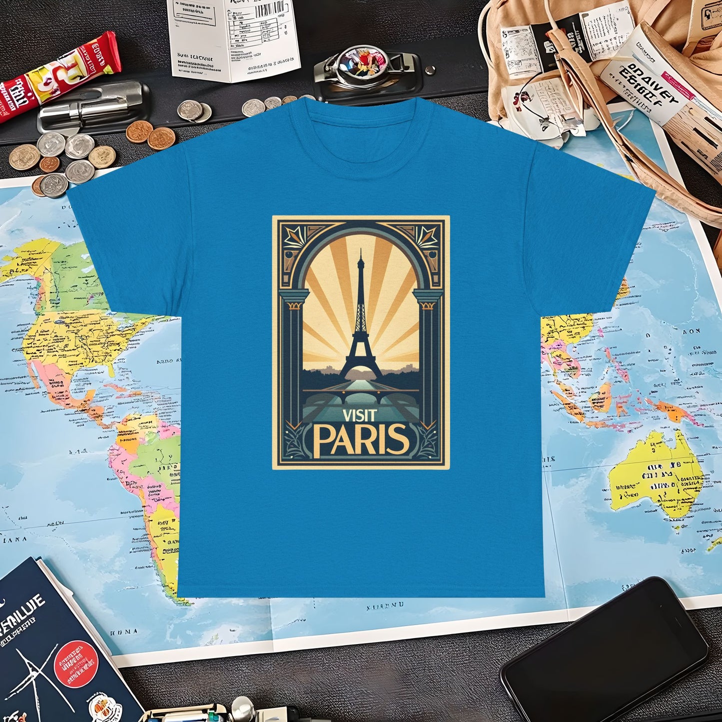 Paris Elegance Air Travel T-Shirts | Jetsetter, Airport, and International Flight Tees