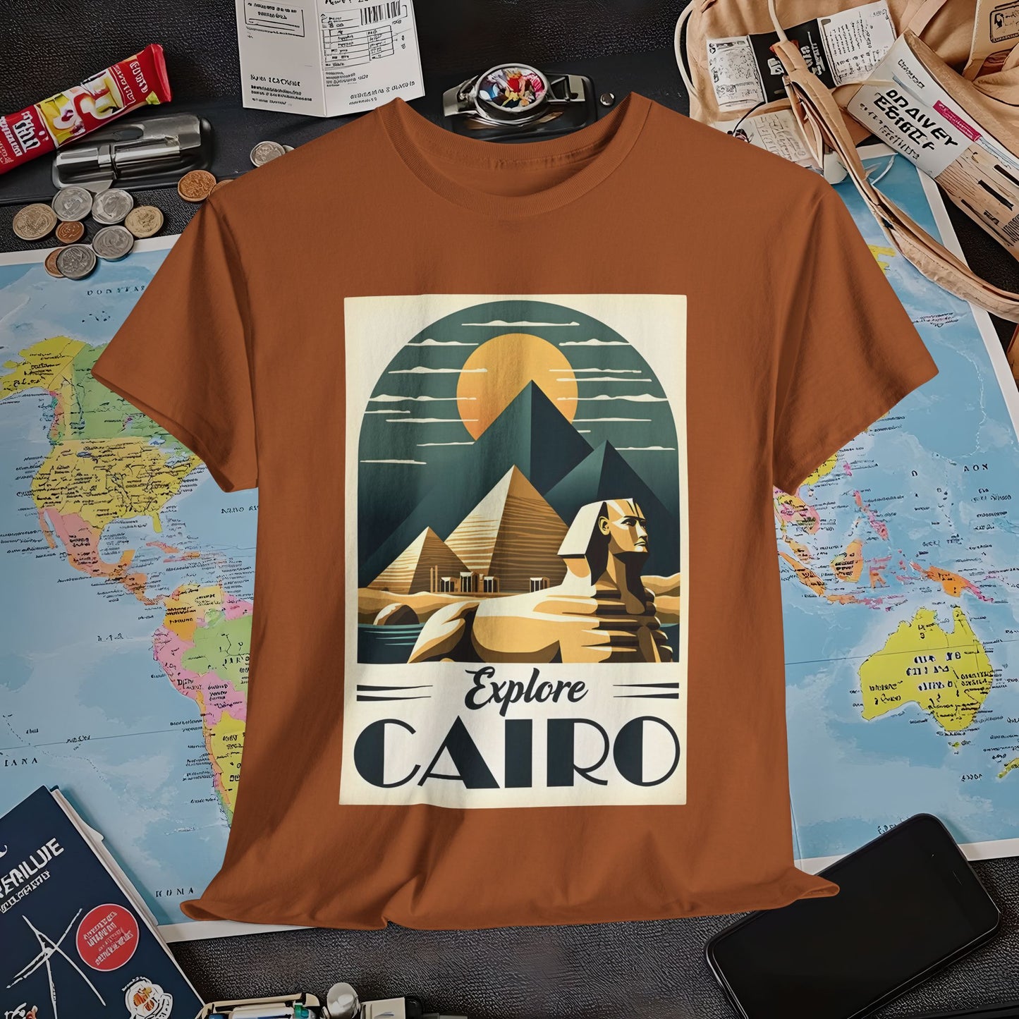 Cairo Elegance Air Travel T-Shirts | Jetsetter, Airport, and International Flight Tees