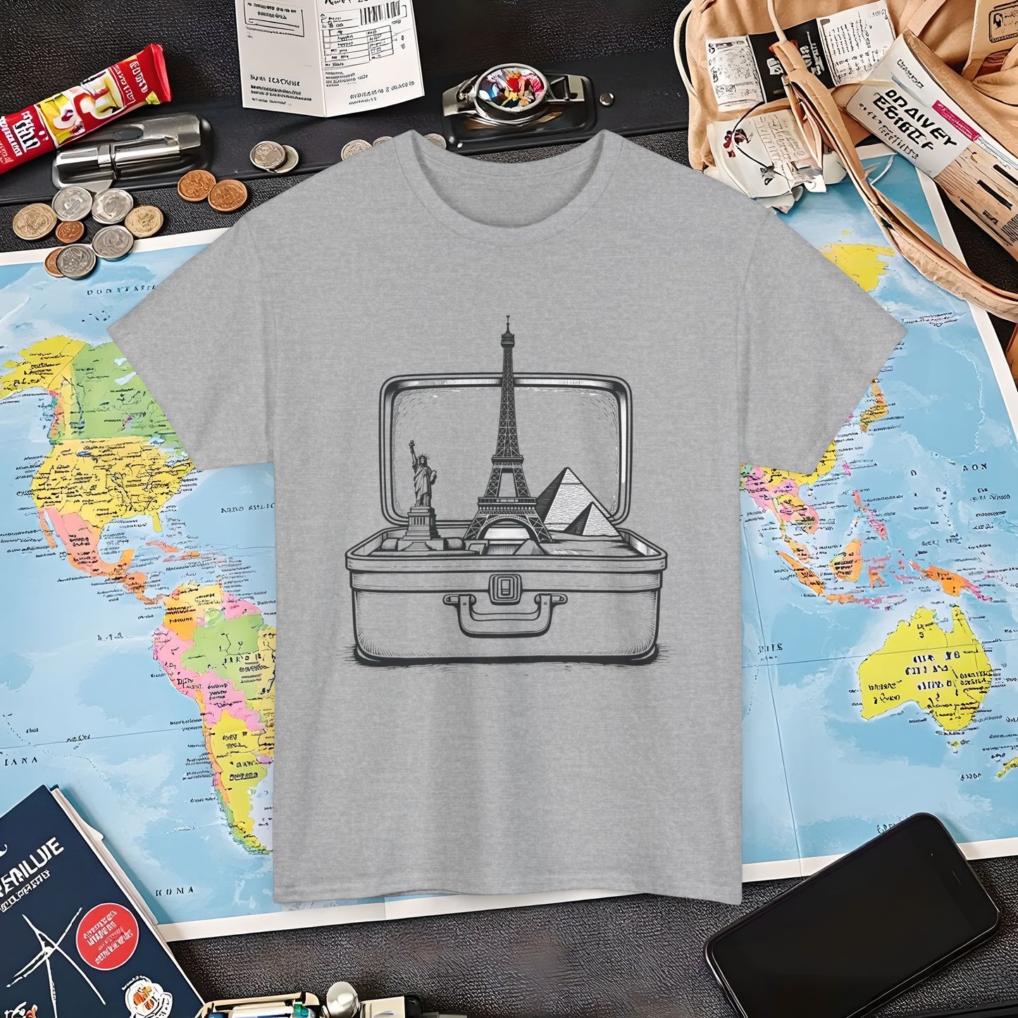 Wanderlust Suitcase Air Travel T-Shirts | Jetsetter, Airport, and International Flight Tees