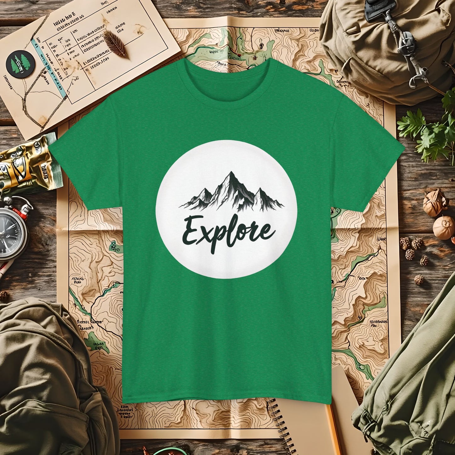 Mountain Explore Outdoor Adventure T-Shirts | Camping, Hiking, Rafting & Kayaking Tees for Nature Lovers