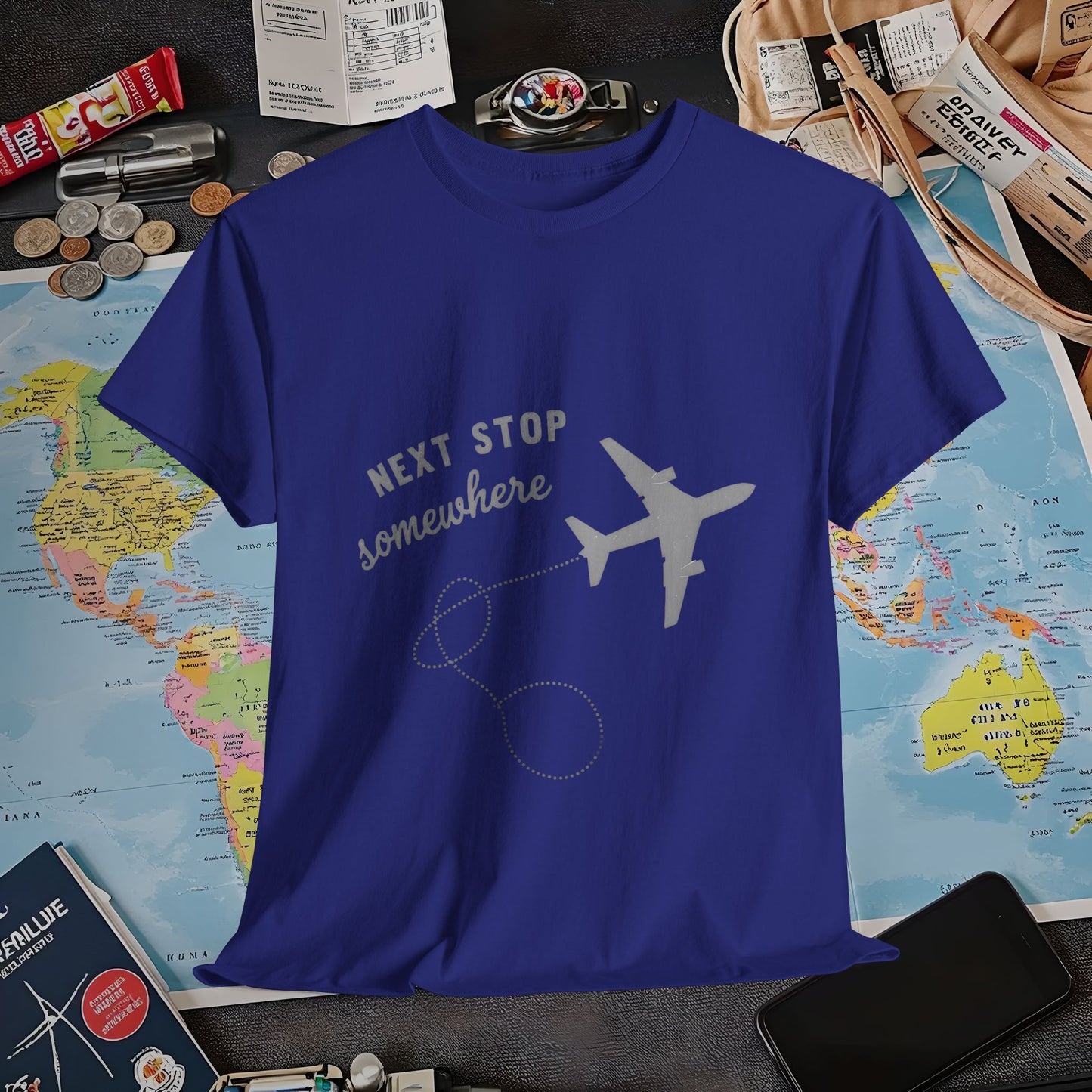 Next Stop... Somewhere, Air Travel T-Shirts | Jetsetter, Airport, and International Flight Tees