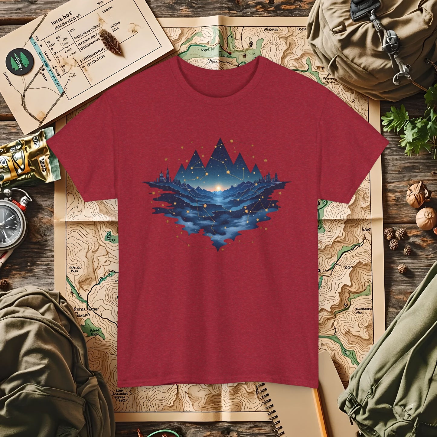 Celestial Landscapes Outdoor Adventure T-Shirts | Camping, Hiking, Rafting & Kayaking Tees for Nature Lovers