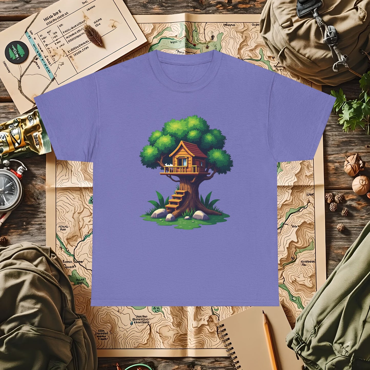 Pixel Treehouse Outdoor Adventure T-Shirts | Camping, Hiking, Rafting & Kayaking Tees for Nature Lovers
