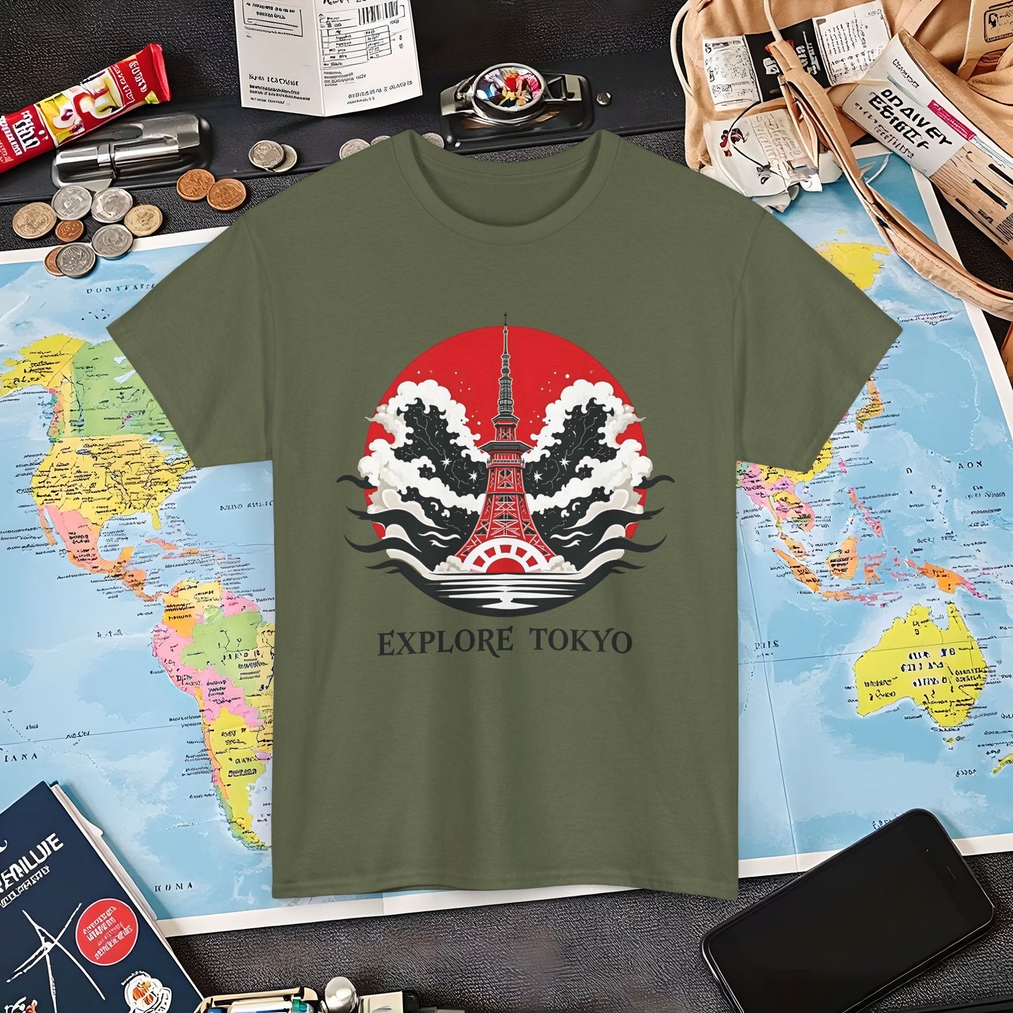 Tokyo Art Deco Air Travel T-Shirts | Jetsetter, Airport, and International Flight Tees