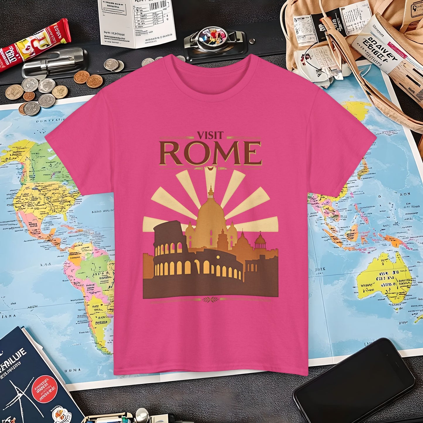 Rome Vintage Air Travel T-Shirts | Jetsetter, Airport, and International Flight Tees