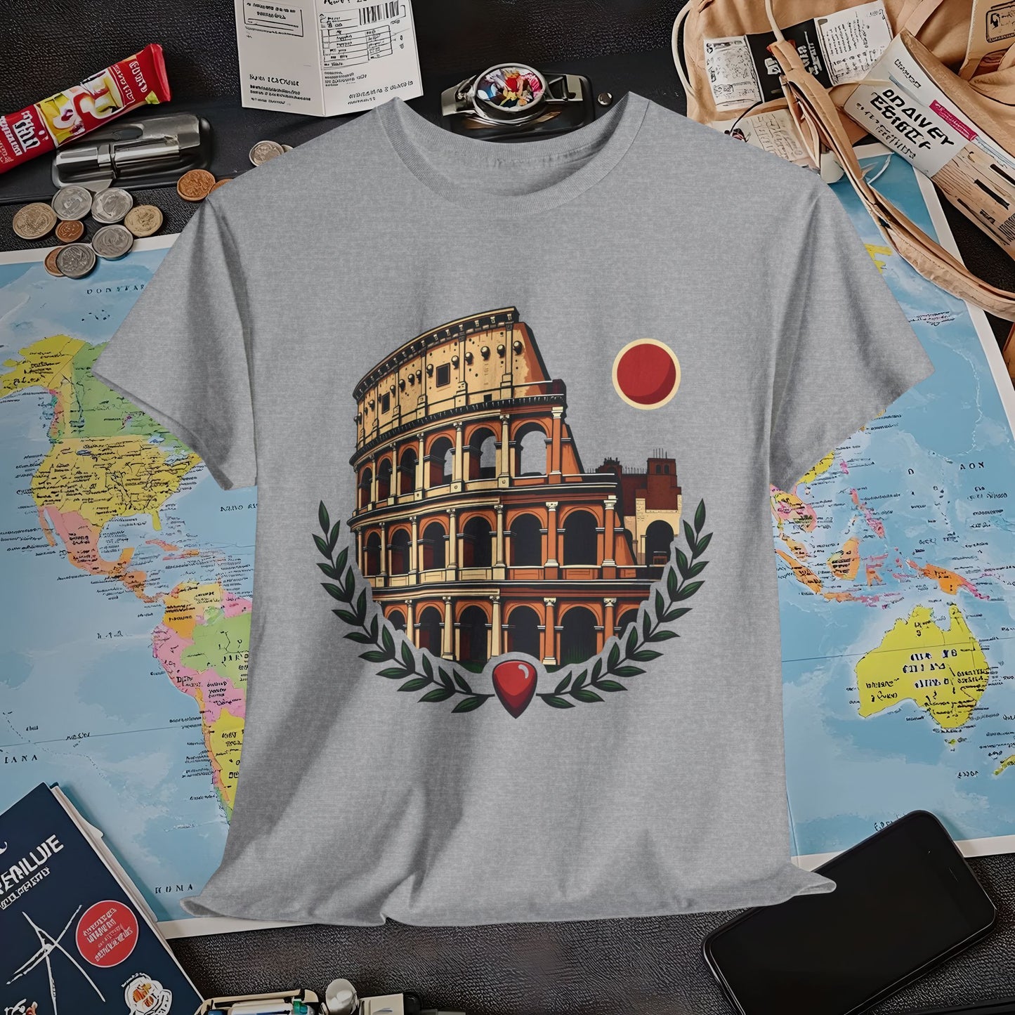 Roman Heritage Air Travel T-Shirts | Jetsetter, Airport, and International Flight Tees