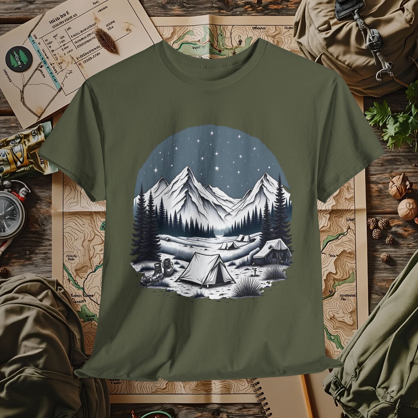 Rustic Outdoor Adventure T-Shirts | Camping, Hiking, Rafting & Kayaking Tees for Nature Lovers