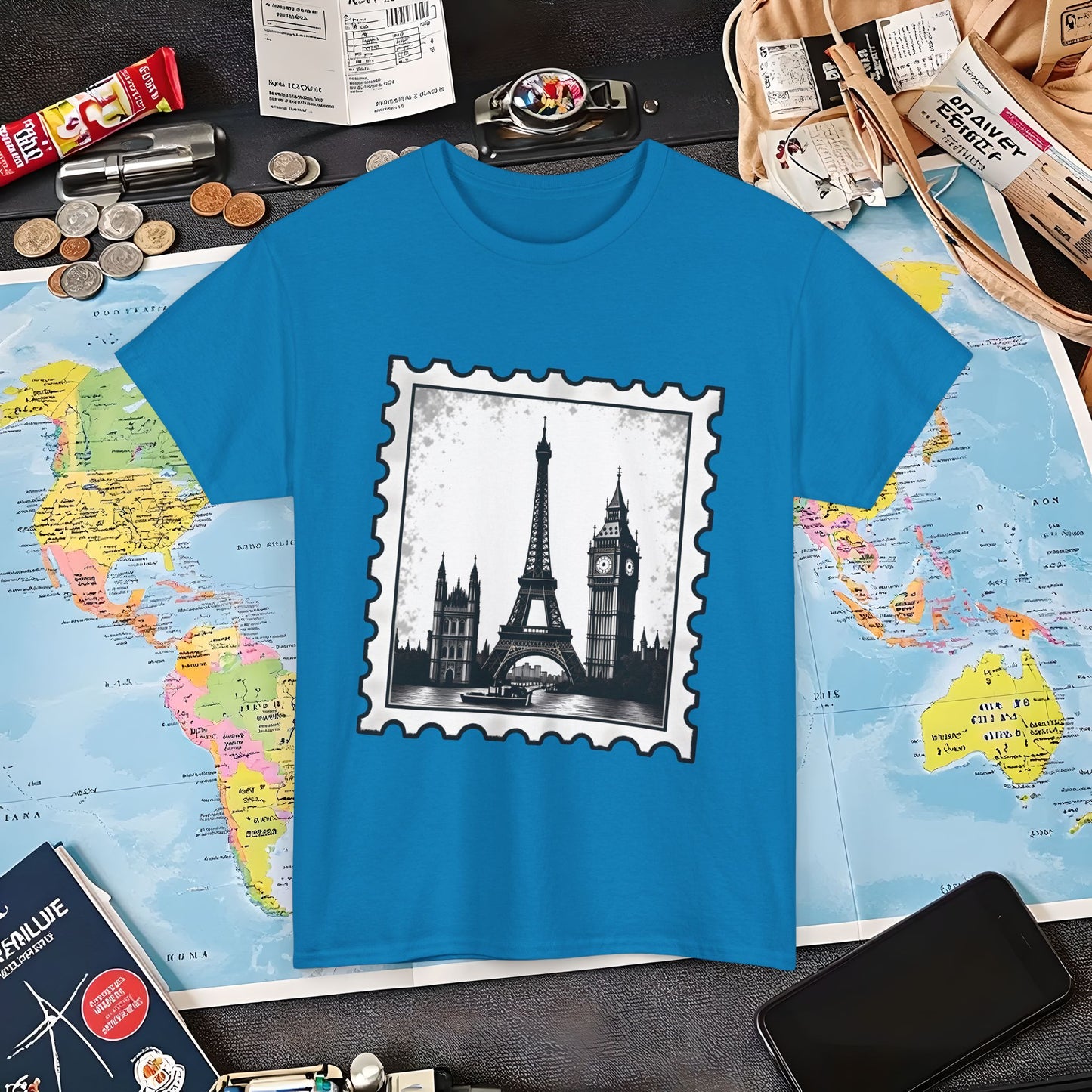 Europe Stamp Air Travel T-Shirts | Jetsetter, Airport, and International Flight Tees