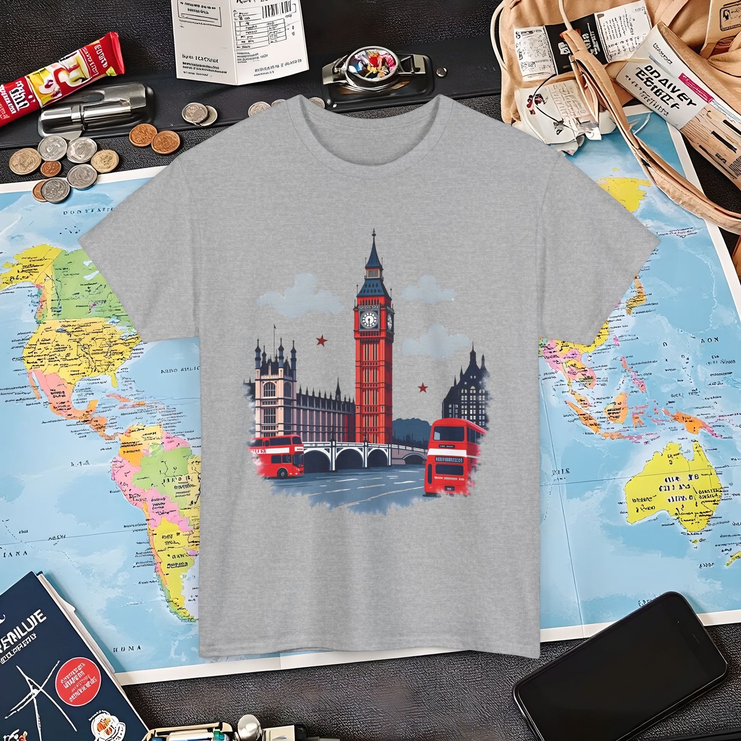 London Vibes Air Travel T-Shirts | Jetsetter, Airport, and International Flight Tees