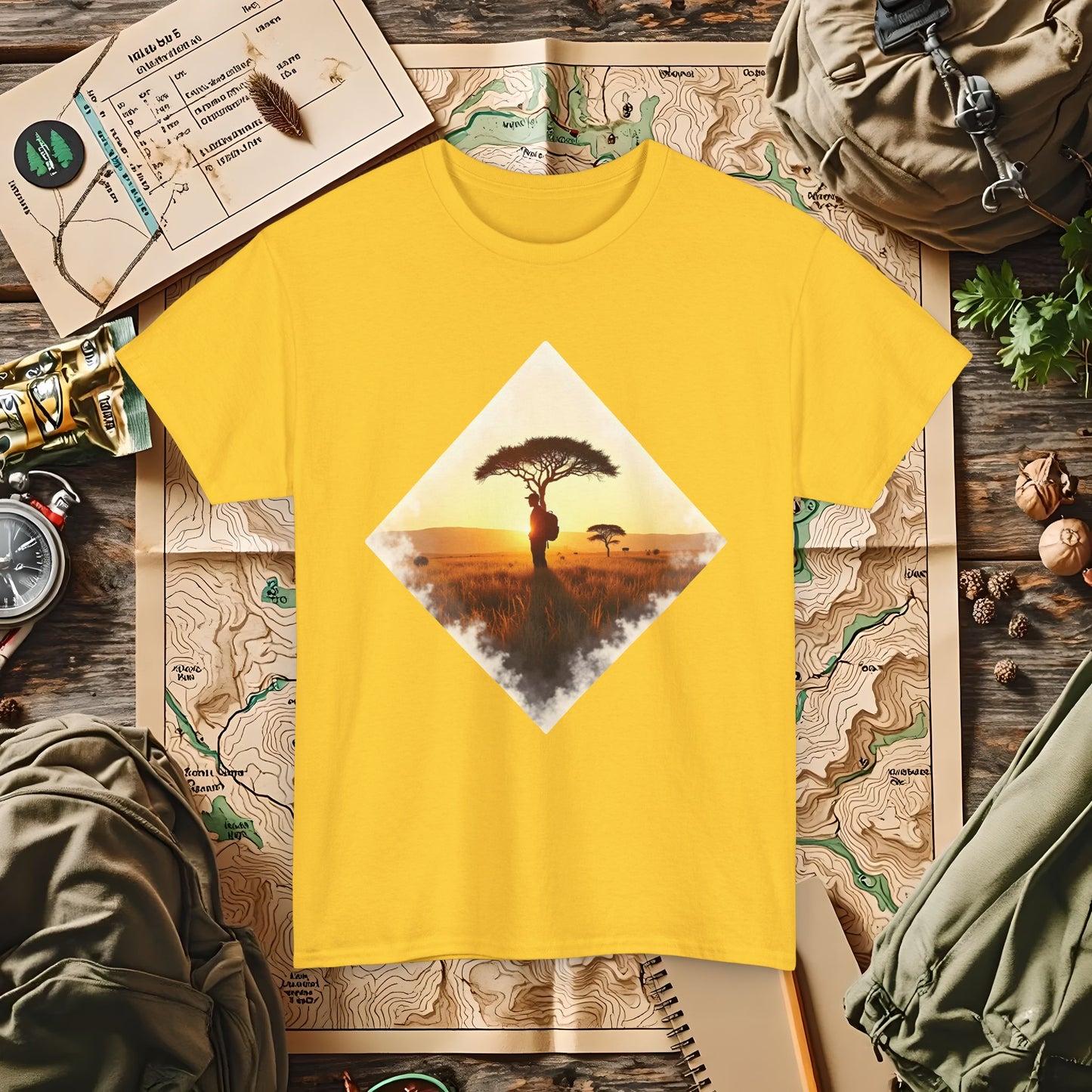 Savannah Journey Outdoor Adventure T-Shirts | Camping, Hiking, Rafting & Kayaking Tees for Nature Lovers