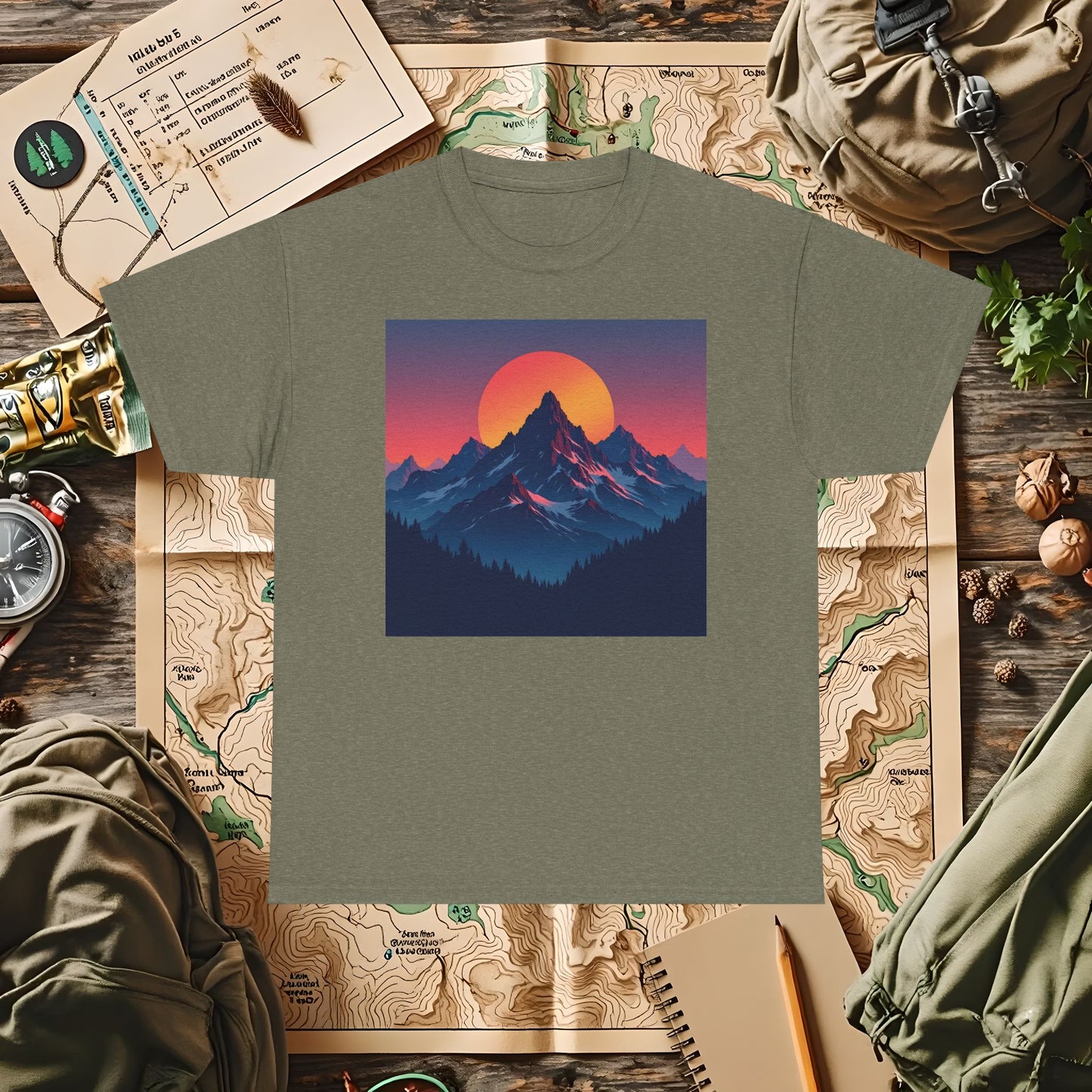 Mountain Glow Outdoor Adventure T-Shirts | Camping, Hiking, Rafting & Kayaking Tees for Nature Lovers